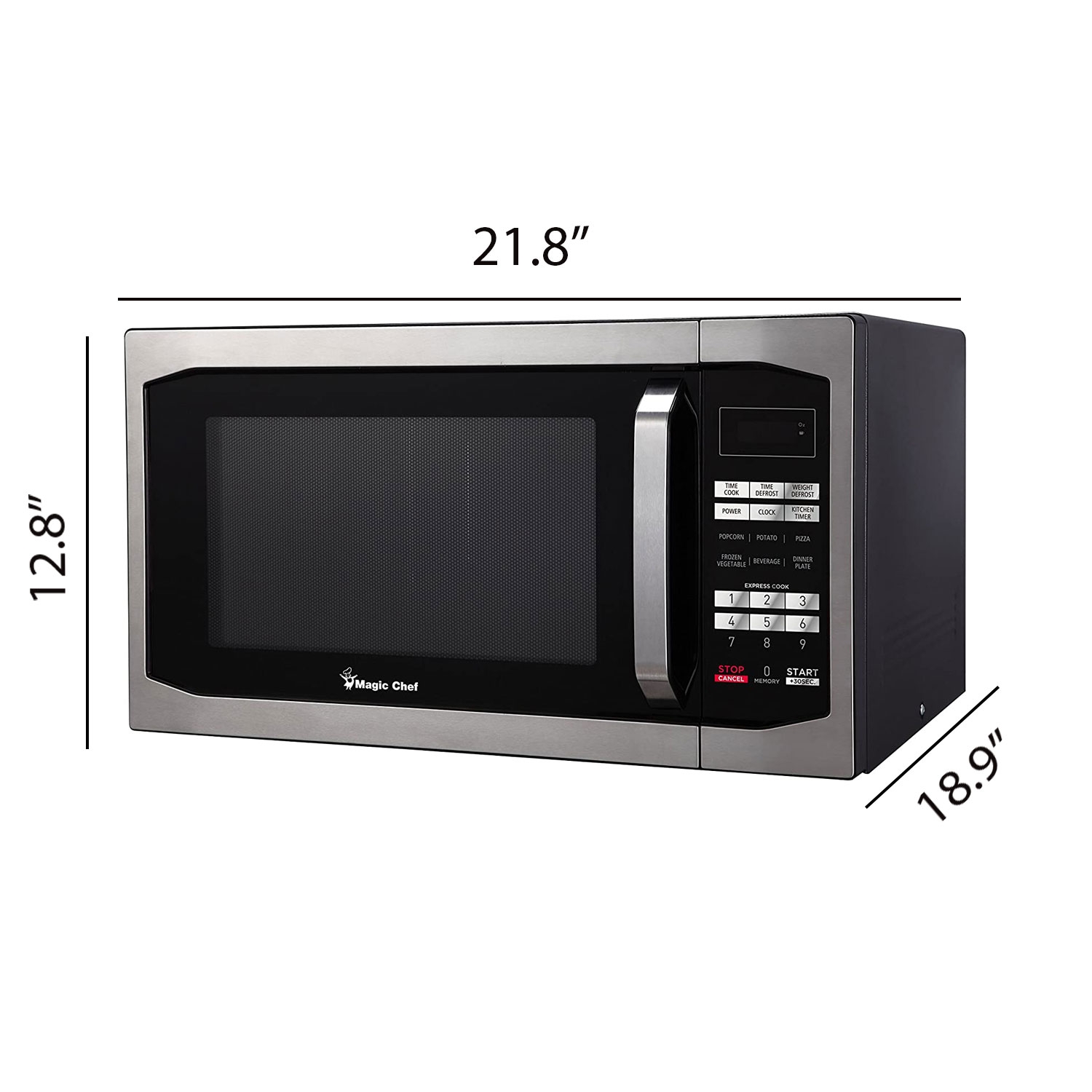 Magic Chef 1.6 Cu. Ft. 1100W Countertop Microwave Oven with Stylish