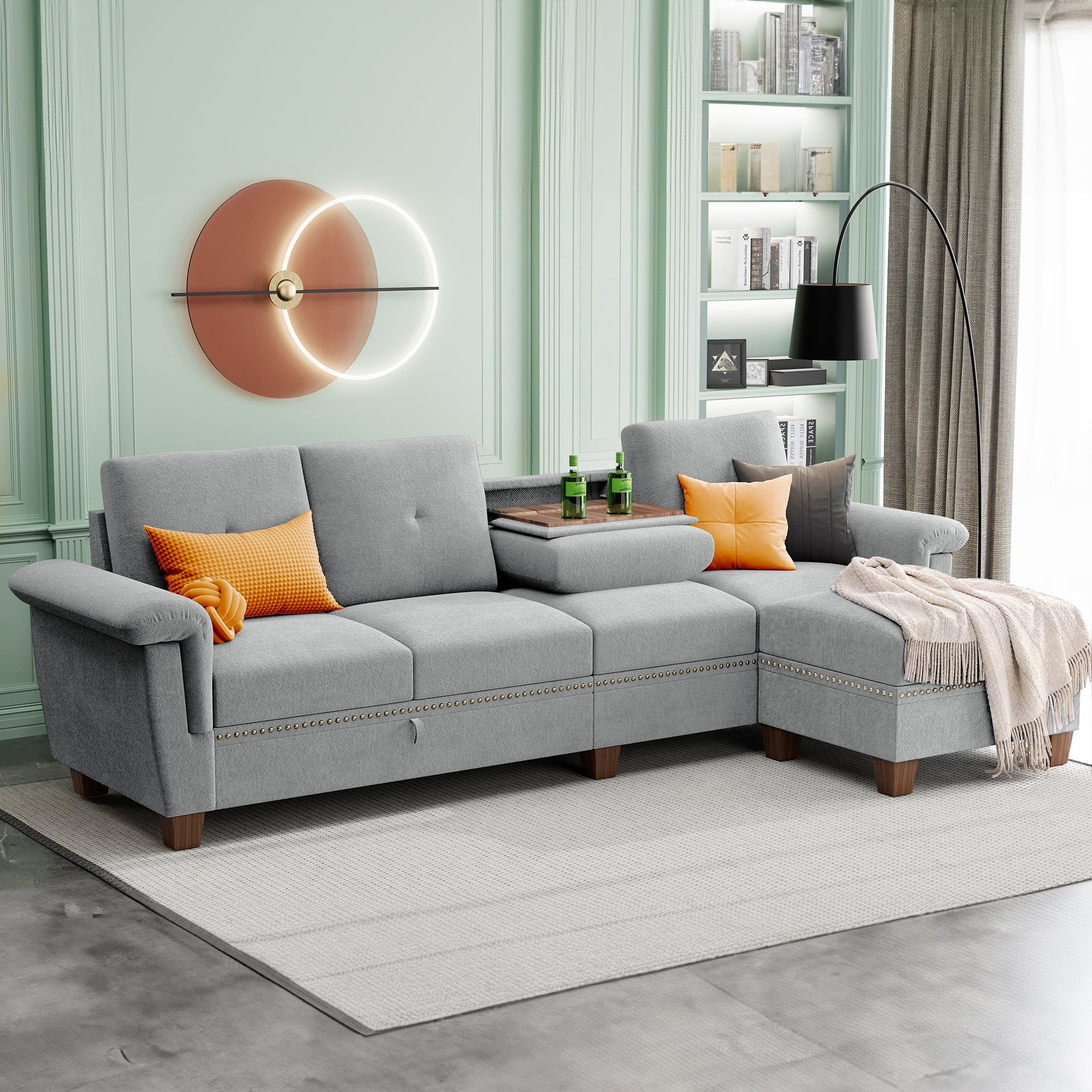 Walsunny convertible deals sectional sofa