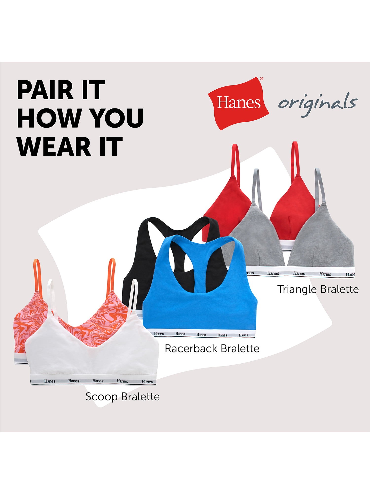 Hanes Originals Women's Bikini Underwear, Breathable Stretch Cotton