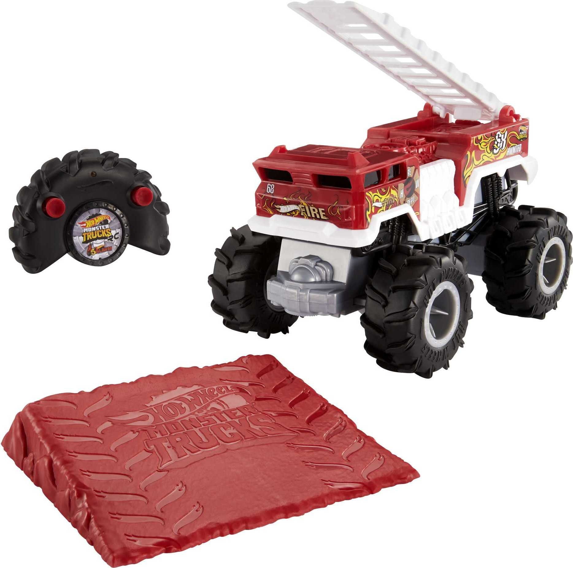 Hot Wheels Monster Trucks RC HW 5 Alarm Battery Powered Firetruck In 1