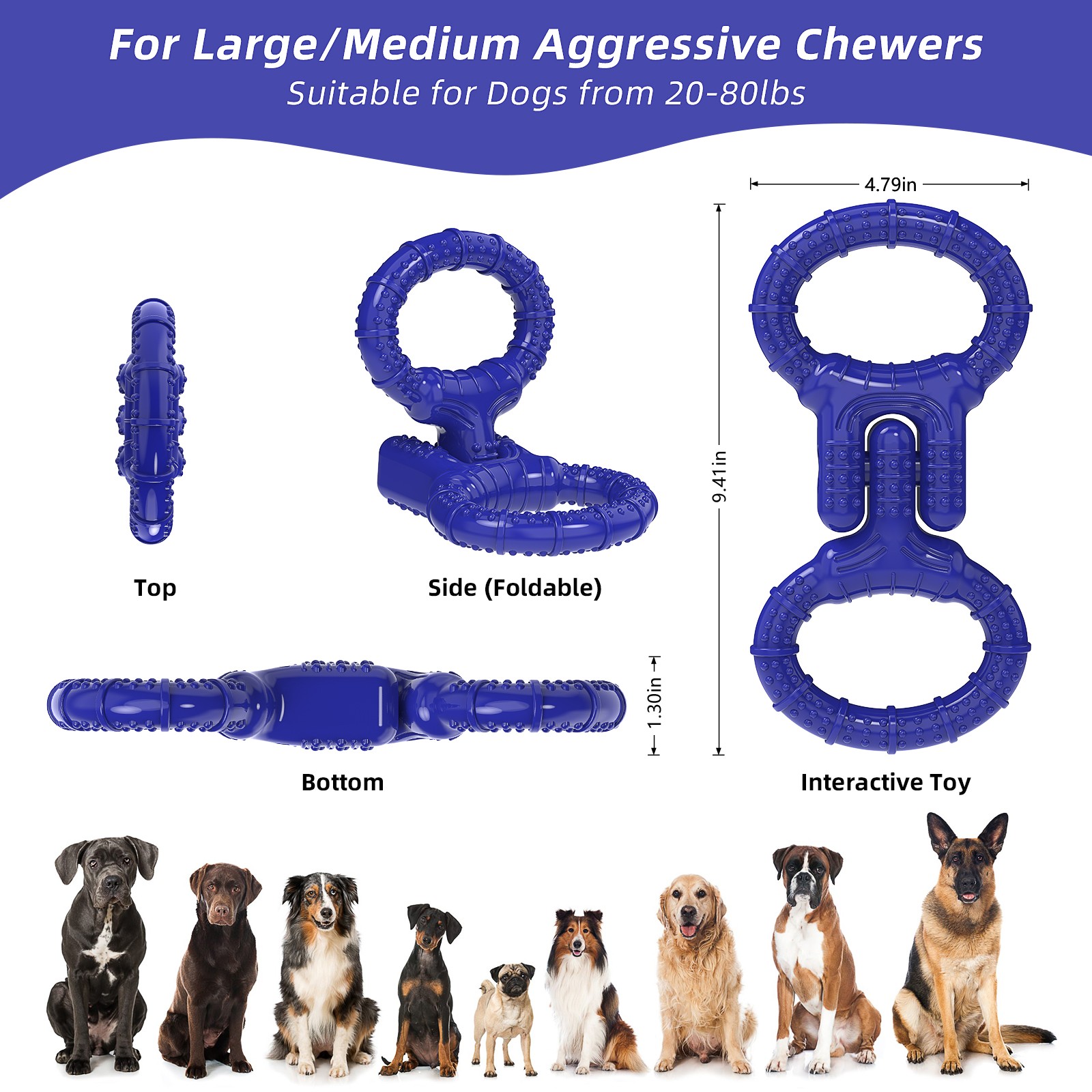 PcEoTllar Dog Toys for Aggressive Chewers Large Medium Breed Dog