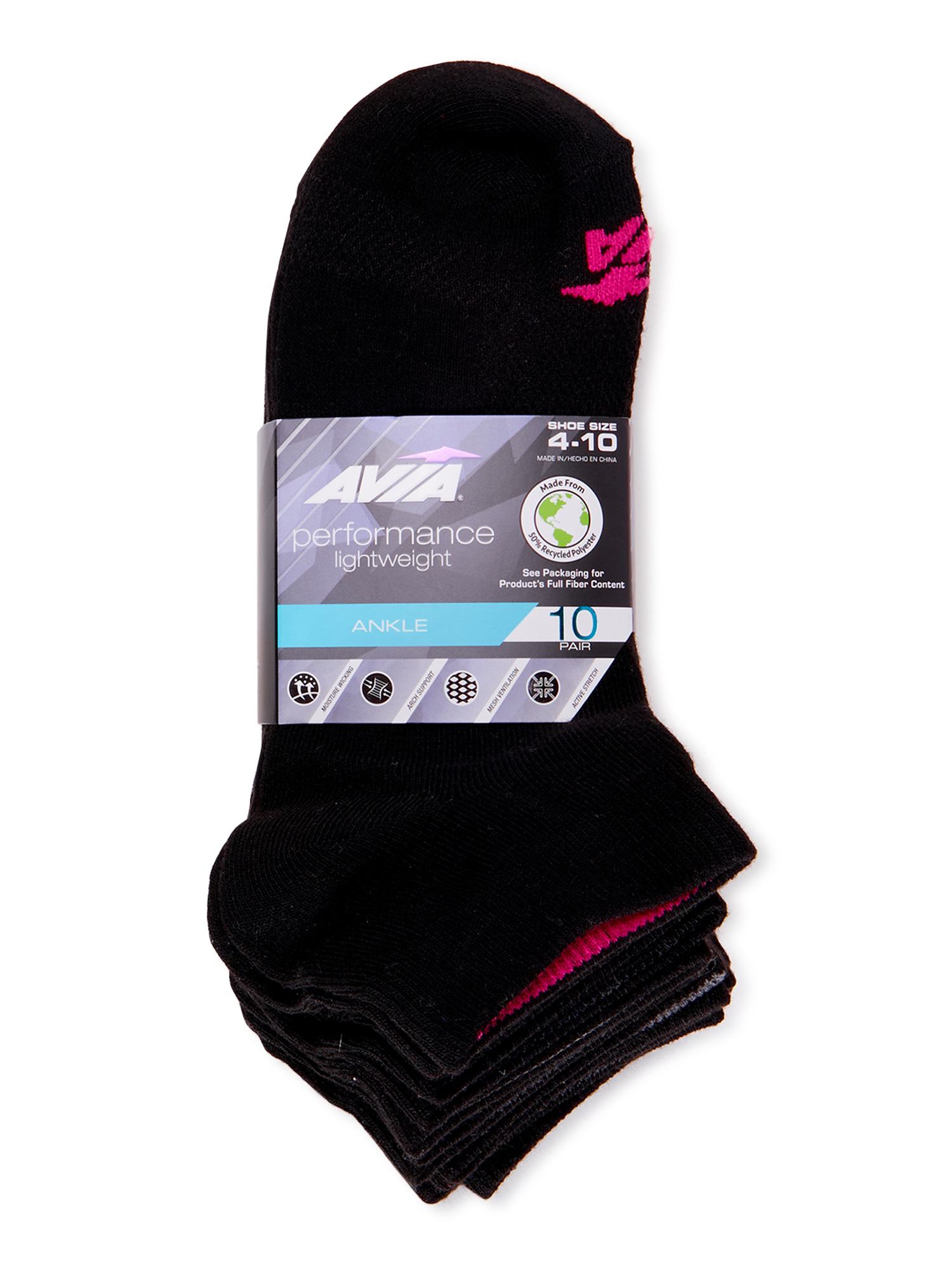 Avia Women's Cushioned Low Cut Socks, 14-Pack 