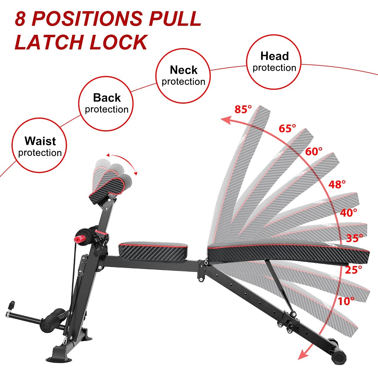 Gikpal adjustable weight online bench