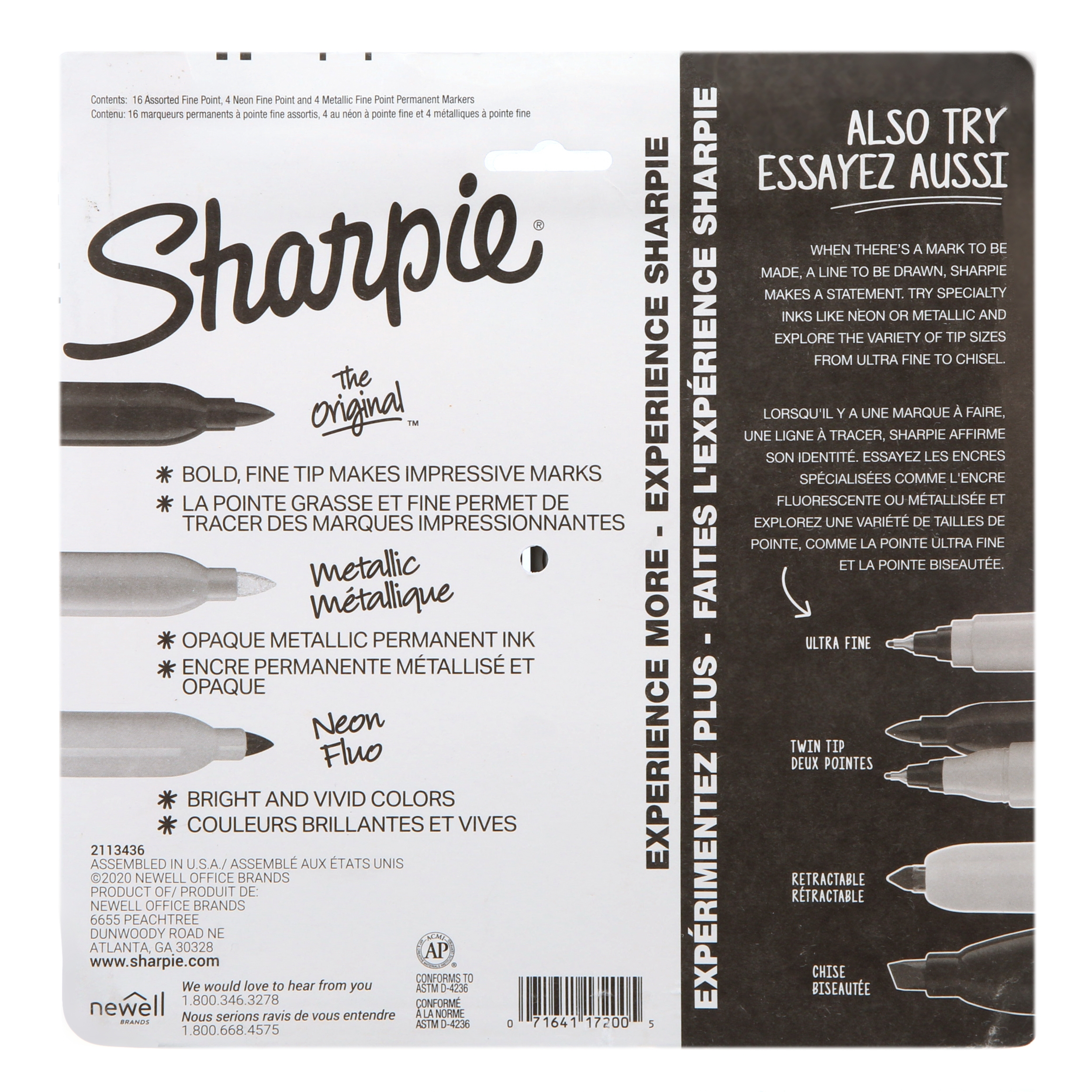 Sharpie Permanent Markers, Fine Point, Assorted Colors, 24 Count