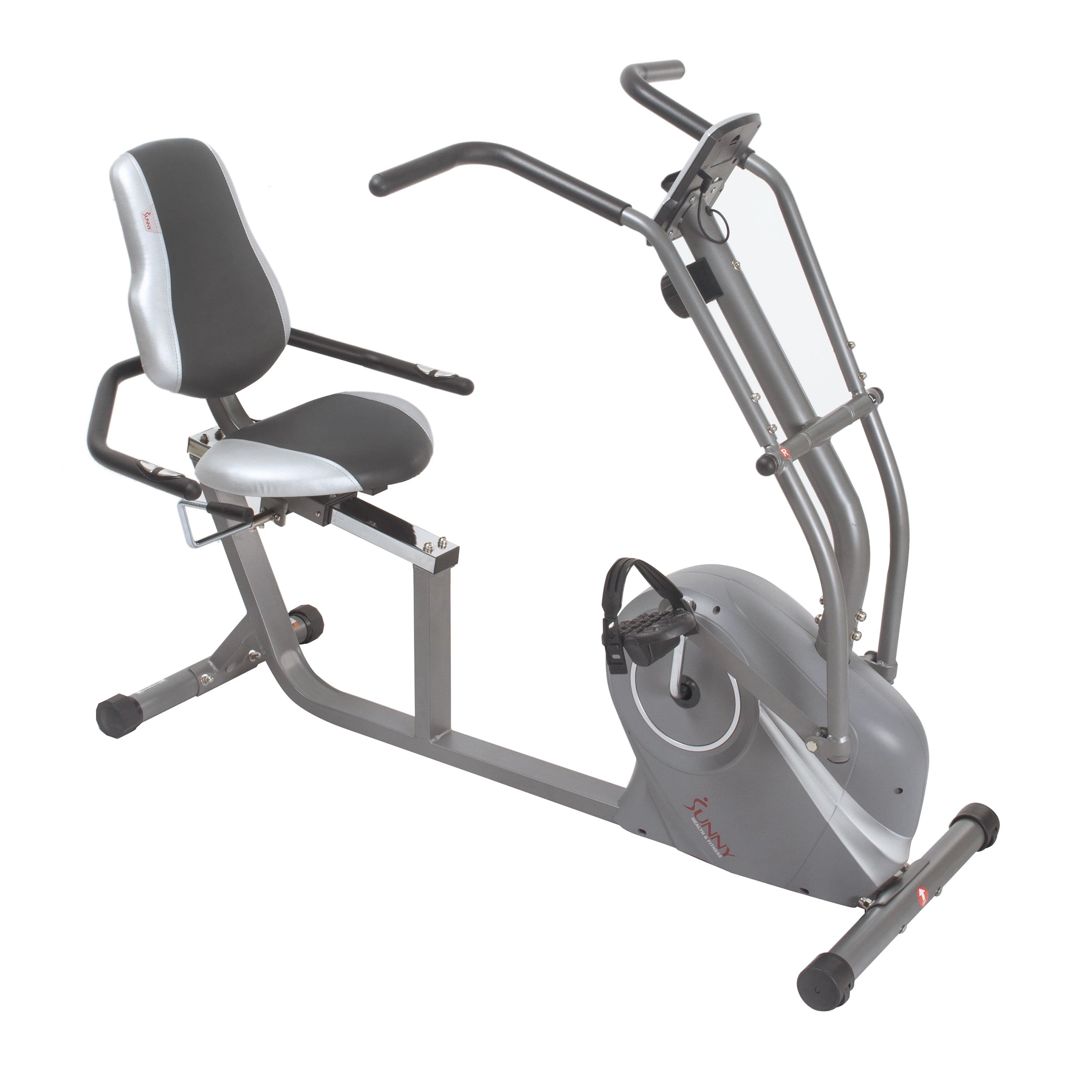 Sunny Health & Fitness Cross Trainer Recumbent Bike with Arm