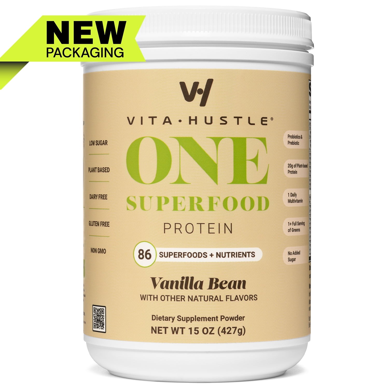 VitaHustle One Superfood Protein + Greens, AllinOne Nutrition Shake