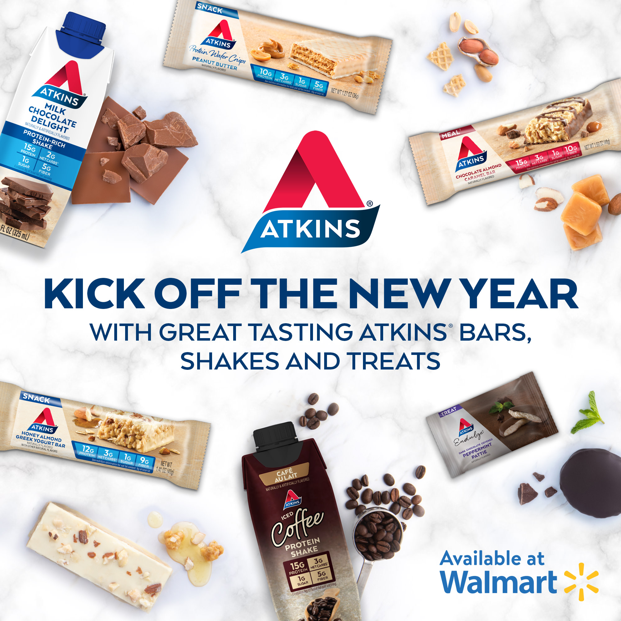 Atkins Snack Bar, Caramel Chocolate Nut Roll Bar, Keto Friendly, 5