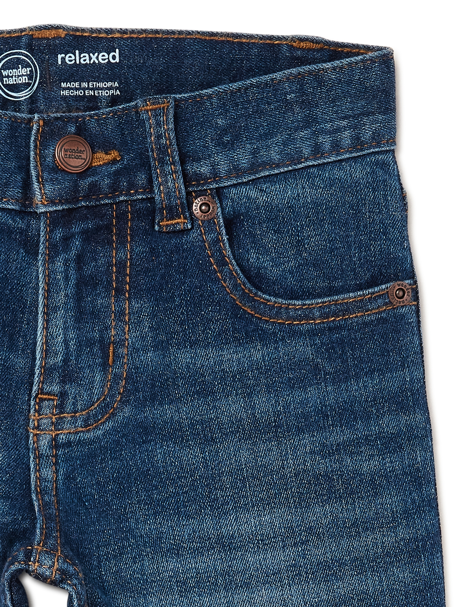 Mejores ofertas e historial de precios de Wonder Nation Boys Relaxed Denim  Jeans, Sizes 4-16, Slim & Husky en