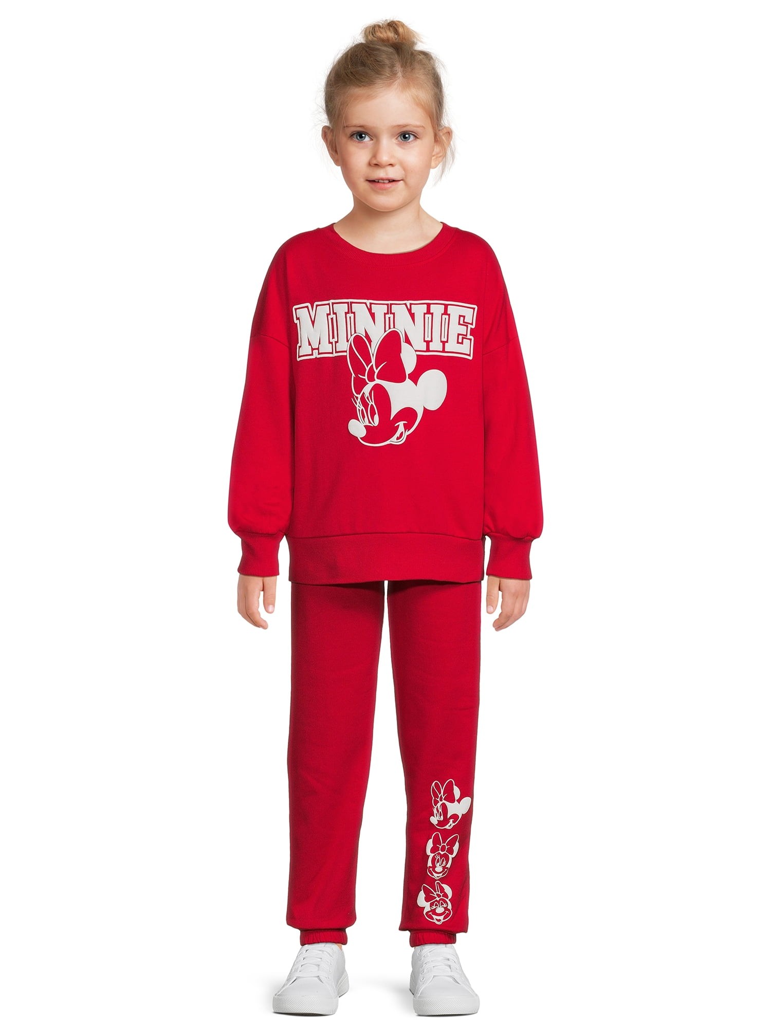 Disney Stitch Girls Long Sleeve Plush Pullover and Jogger Set, 2 Piece Set,  Sizes 4/5-14/16