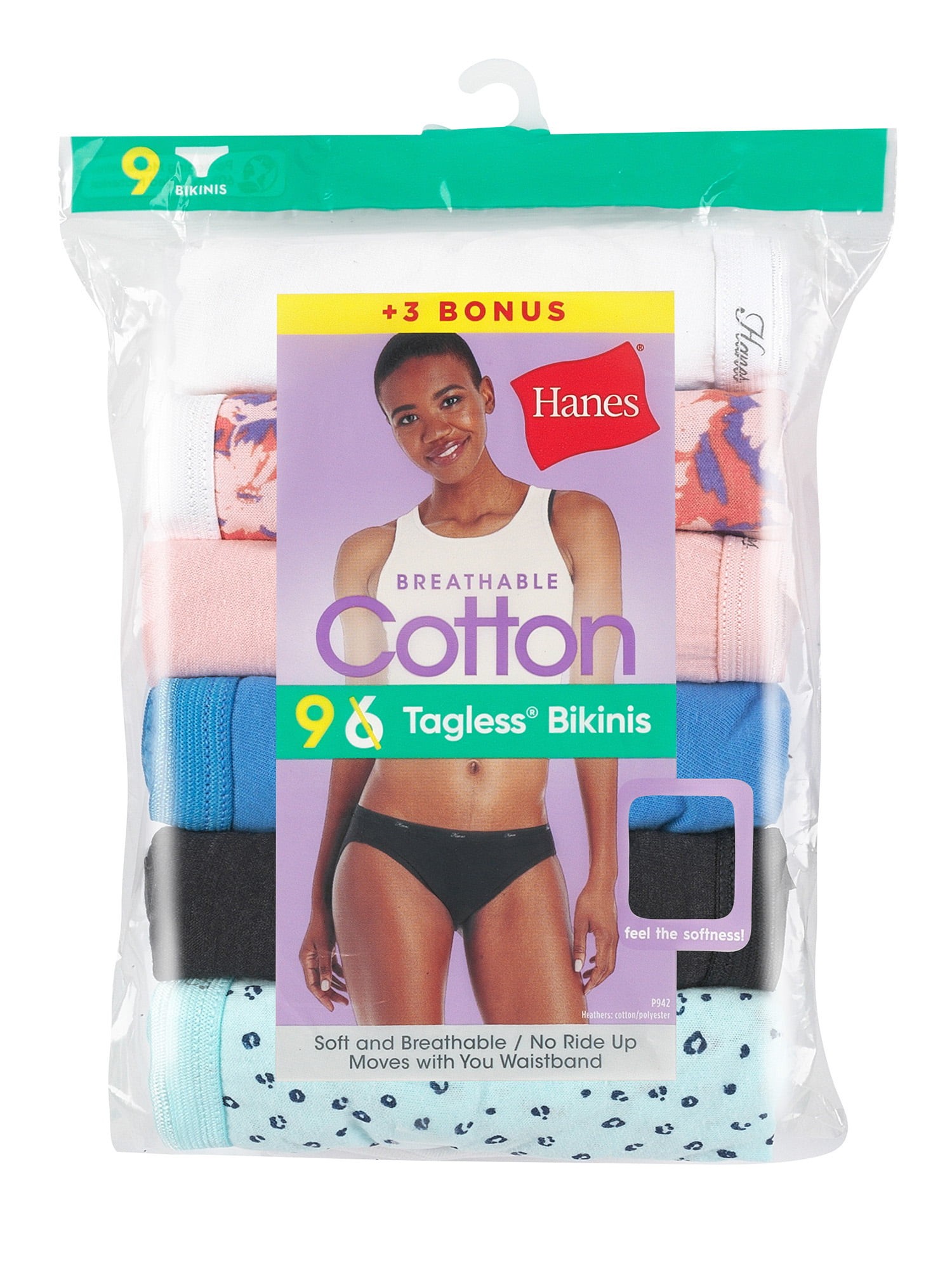 Hanes Originals Women's Bikini Underwear, Breathable Cotton