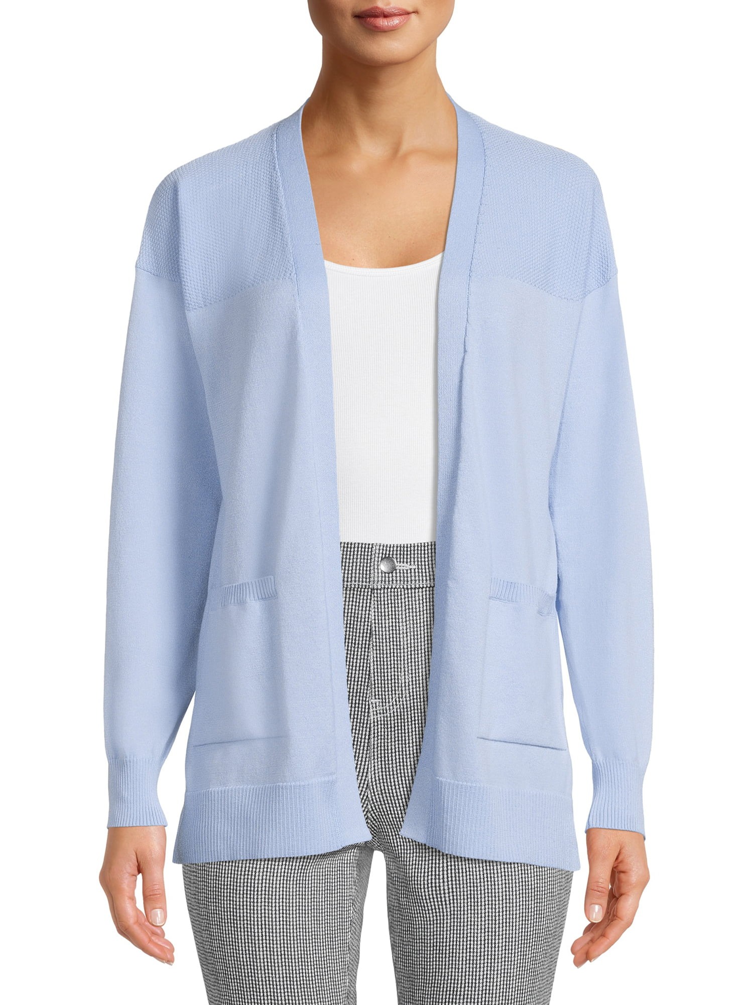 Time and tru hot sale women's open front cardigan