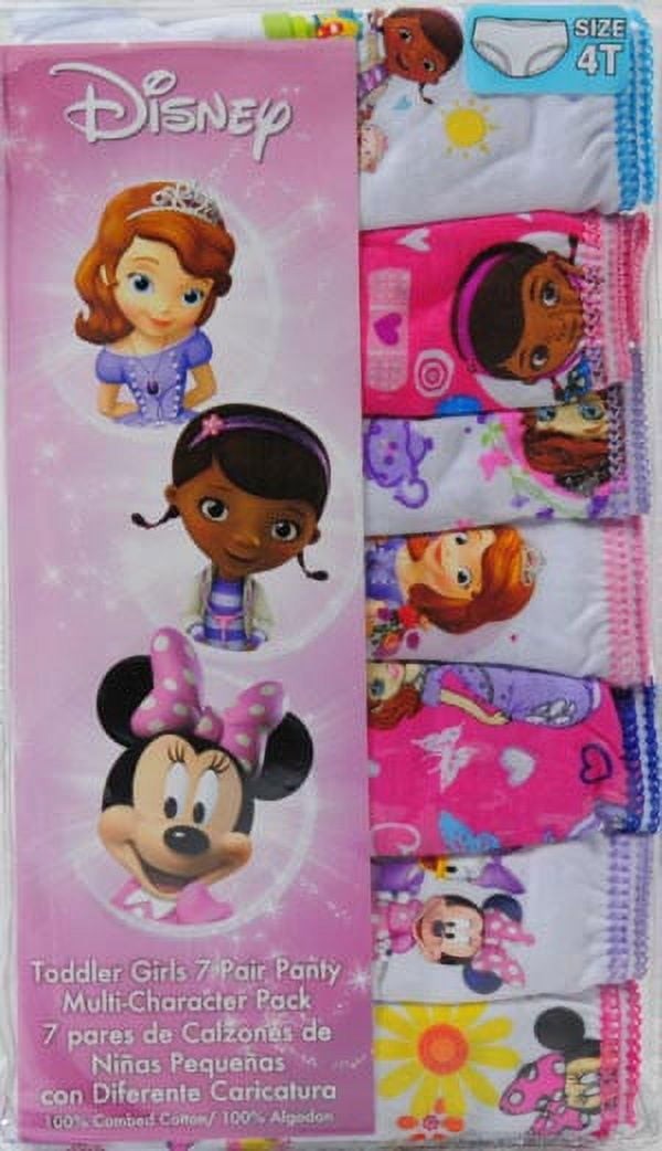 Mejores ofertas e historial de precios de Disney Junior Toddler Girl Sofia  the First, Doc McStuffins, Minnie Mouse Briefs Underwear, 7-Pack, Sizes 2T- 4T en