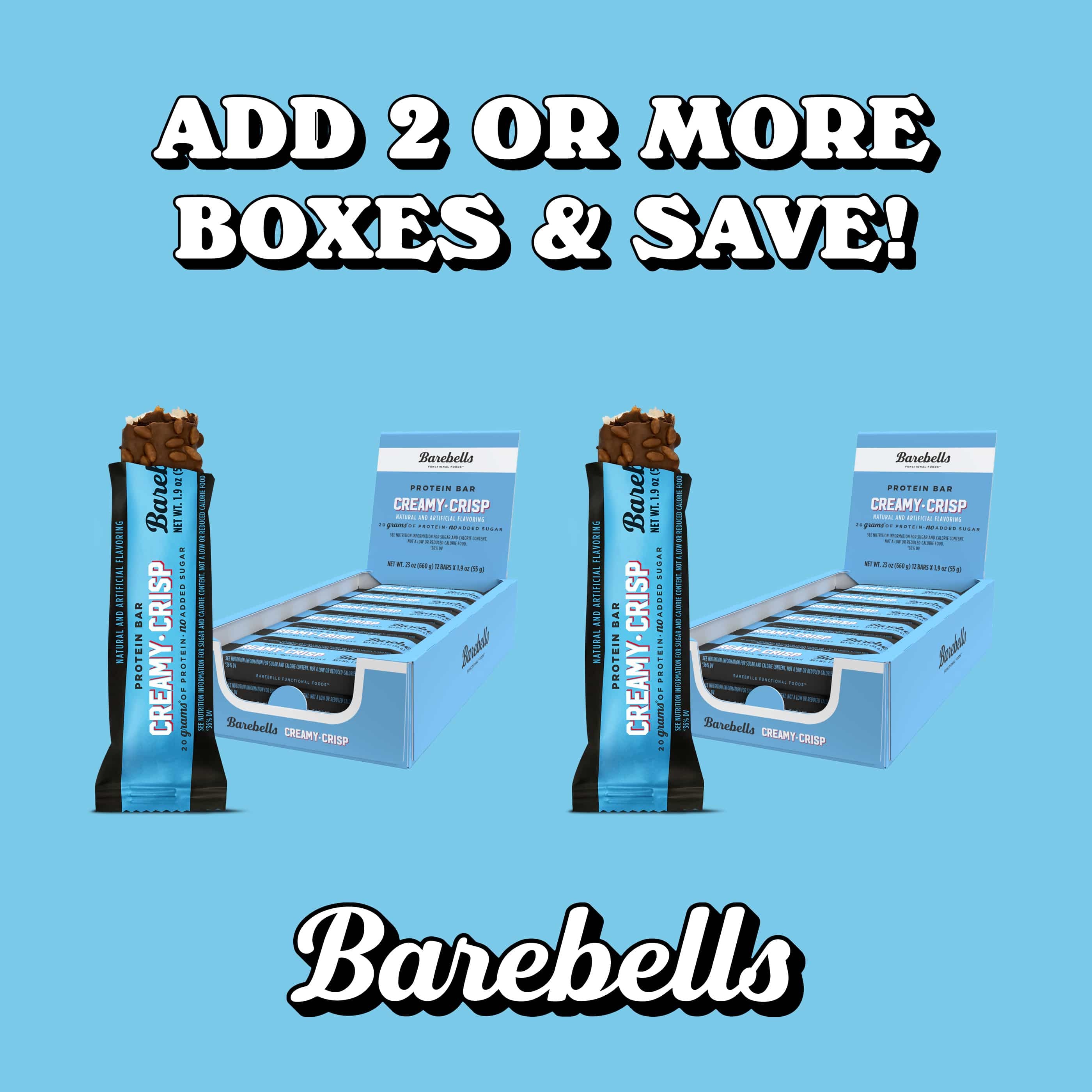 Barebells Protein Bars Creamy Crisp 12 Count, 1.9oz Bars Protein Snacks with 20g of High