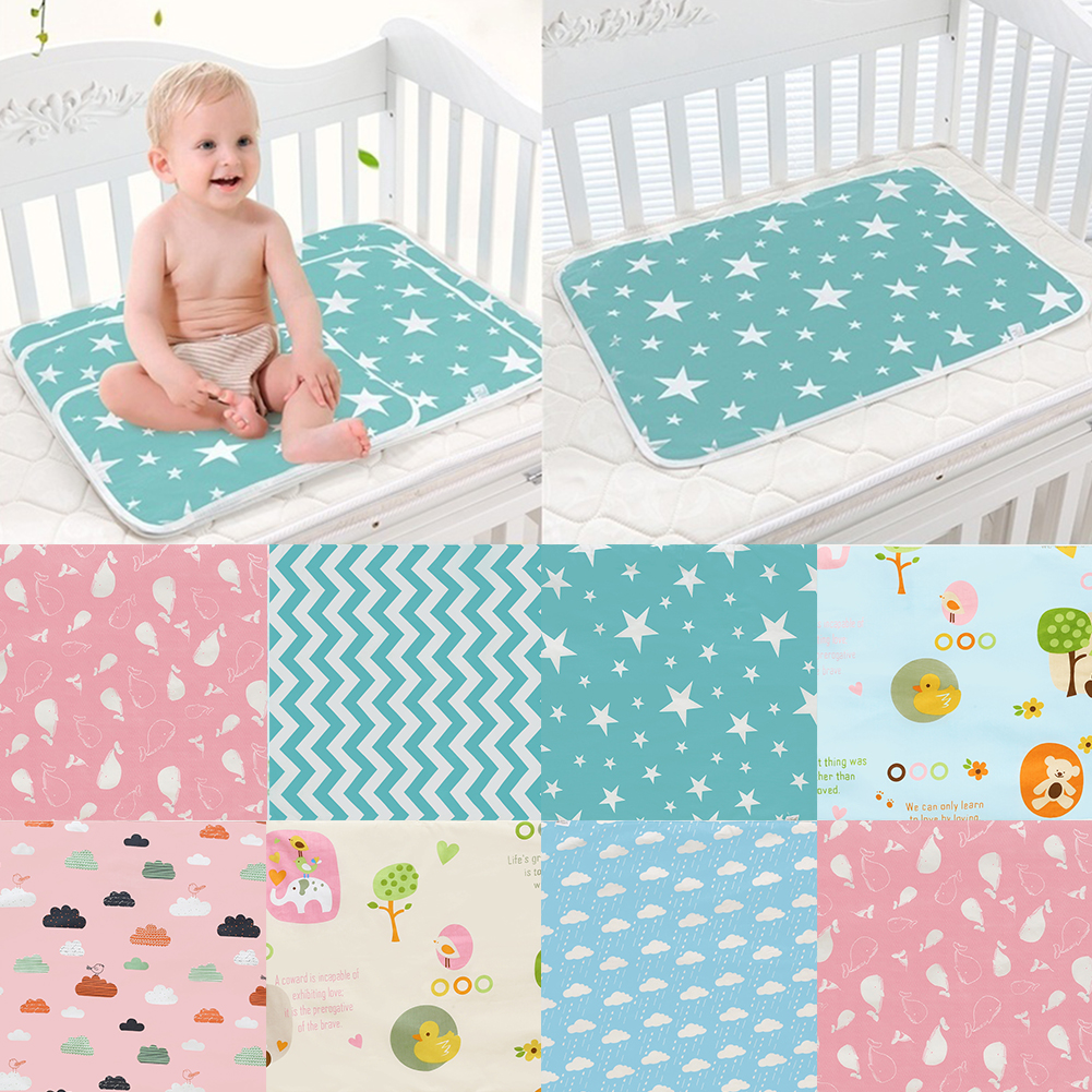 Waterproof Crib Sheet Baby Urine Changing Mat Cotton Reusable