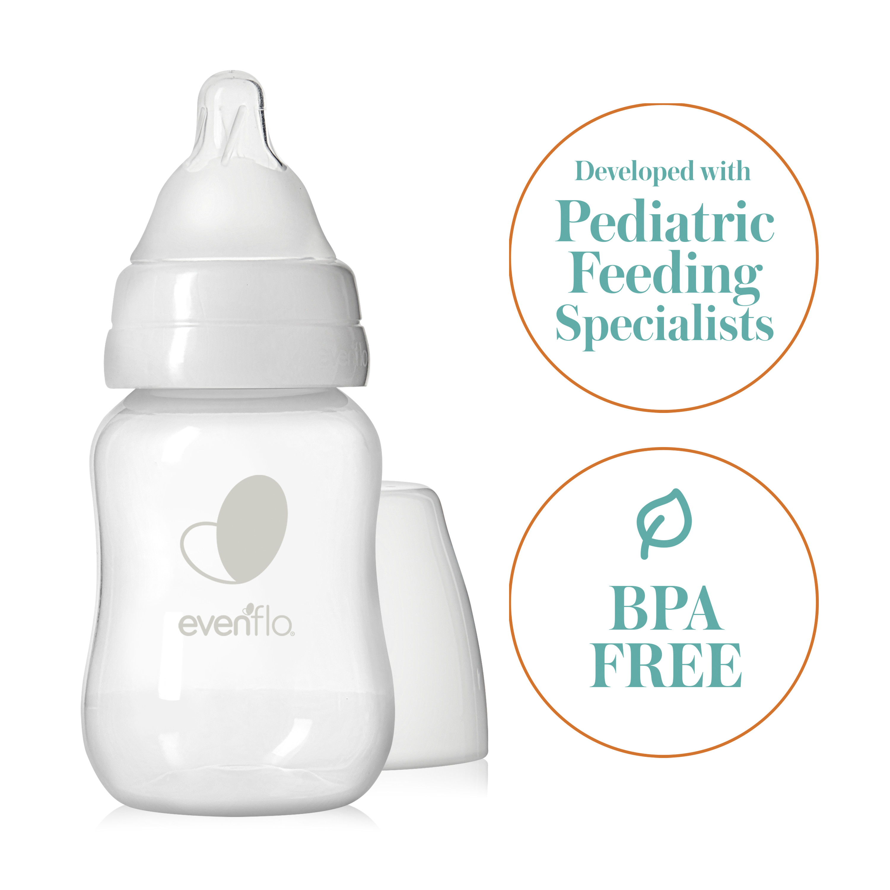 Evenflo Balance + Standard Neck BPAFree Plastic Baby Bottles 4oz