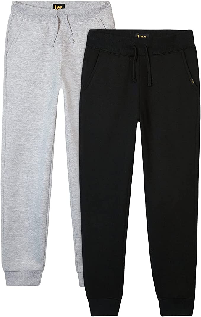 Lee Boys' Sweatpants - 4 Pack Basic Cozy Active Fleece Jogger Pants with  Pockets (4-20)