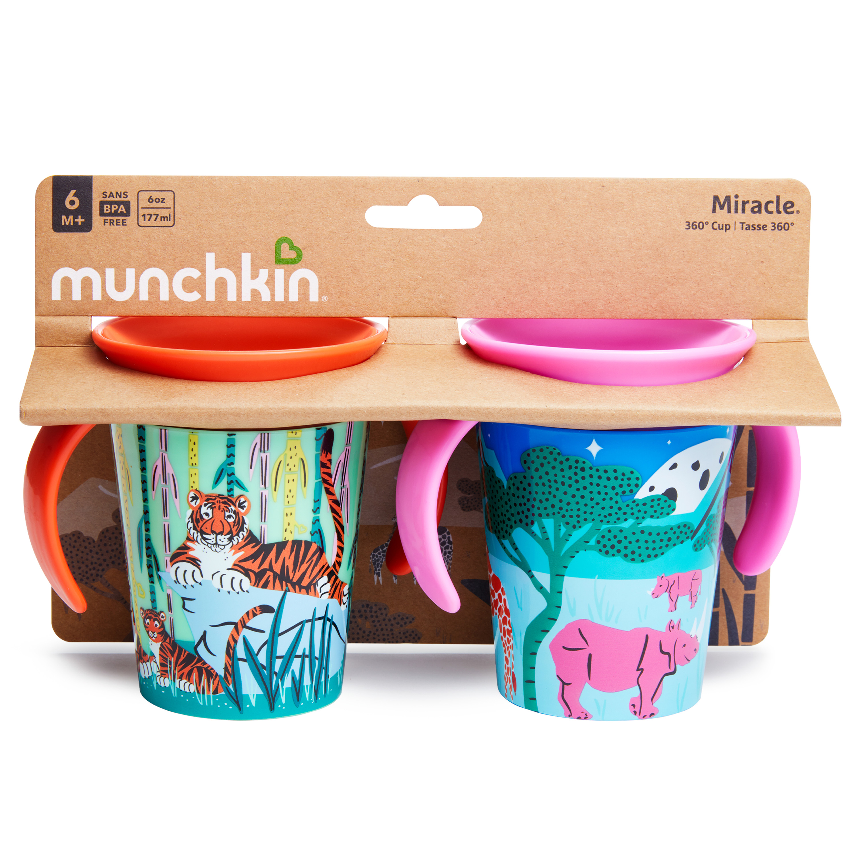 Munchkin Miracle 360 WildLove Sippy Cup, 9 oz, Orca