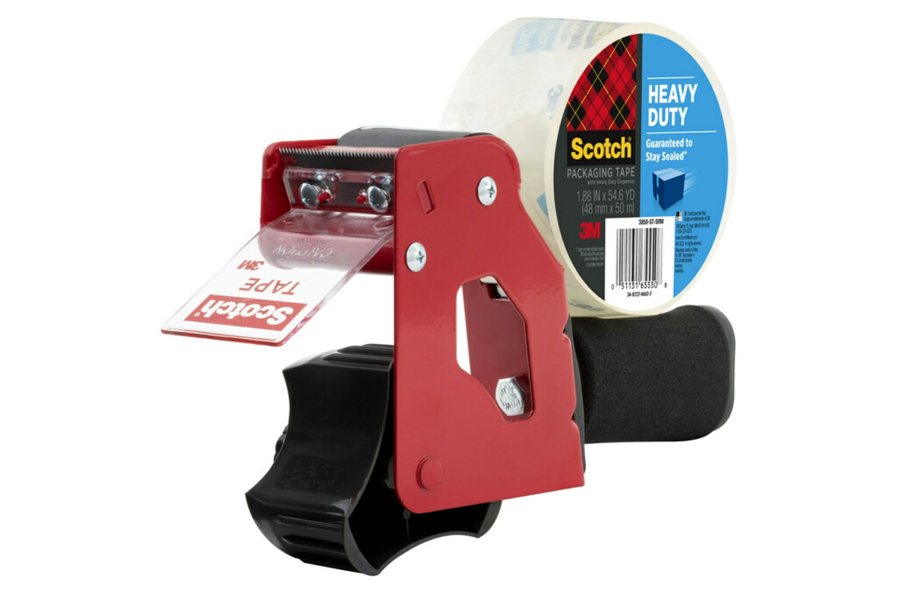 Scotch Heavy Duty Packaging Tape & Dispenser, Clear, 1.88" x 54.6 yd