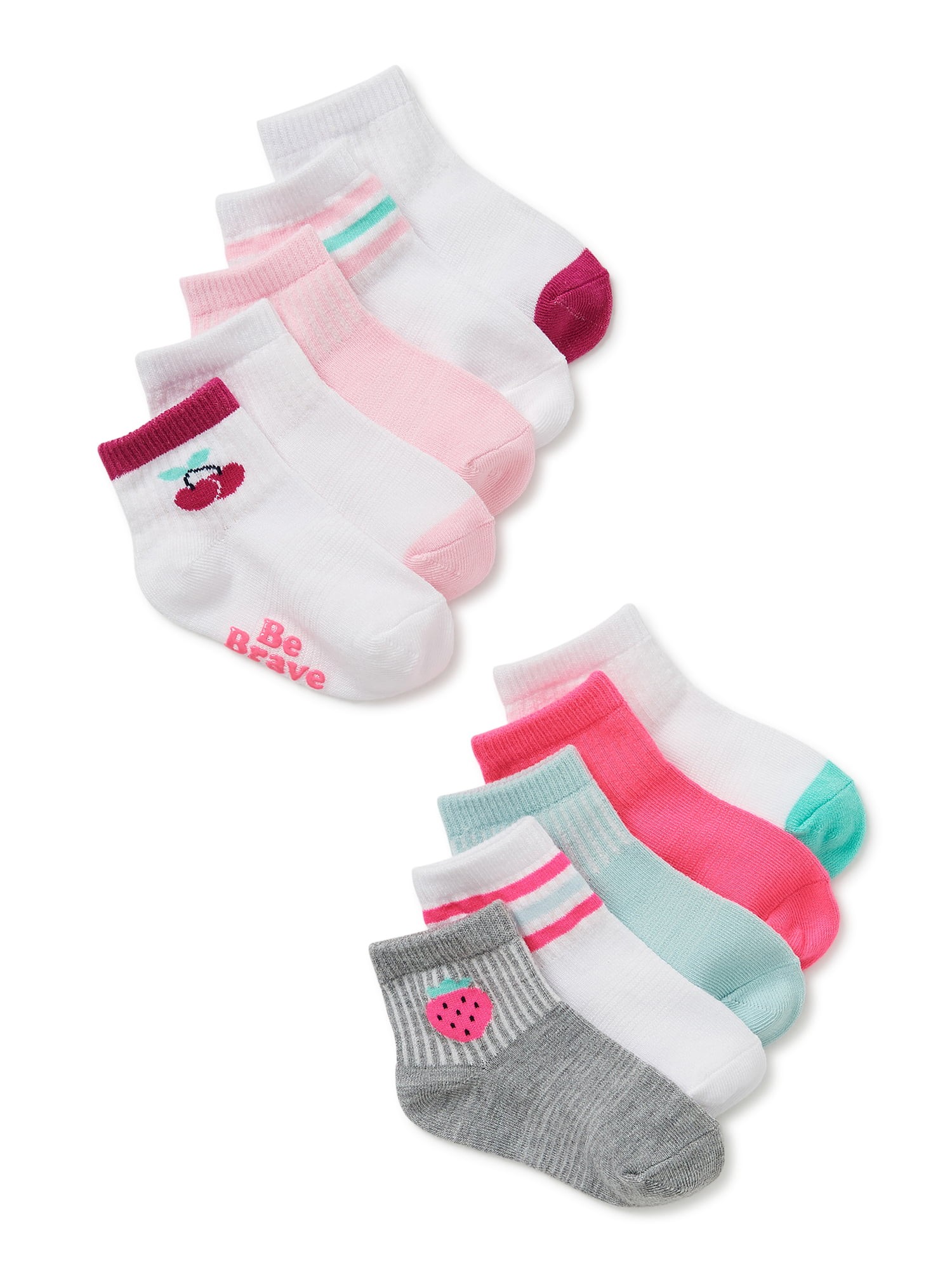 Mejores ofertas e historial de precios de Fruit Of The Loom Baby Girls'  Ankle Socks, 10-Pack en