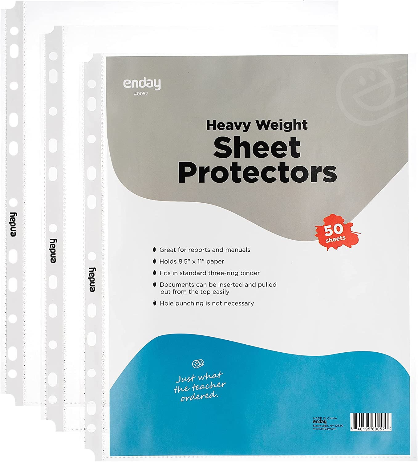 Mejores ofertas e historial de precios de Clear Sheet Protectors for 3 Ring  Binder Page Protectors 50 Pack- 8.5” x 11” Non Glare, Clear Heavy Duty Page  Protector Binder Sleeves, Plastic Sheet