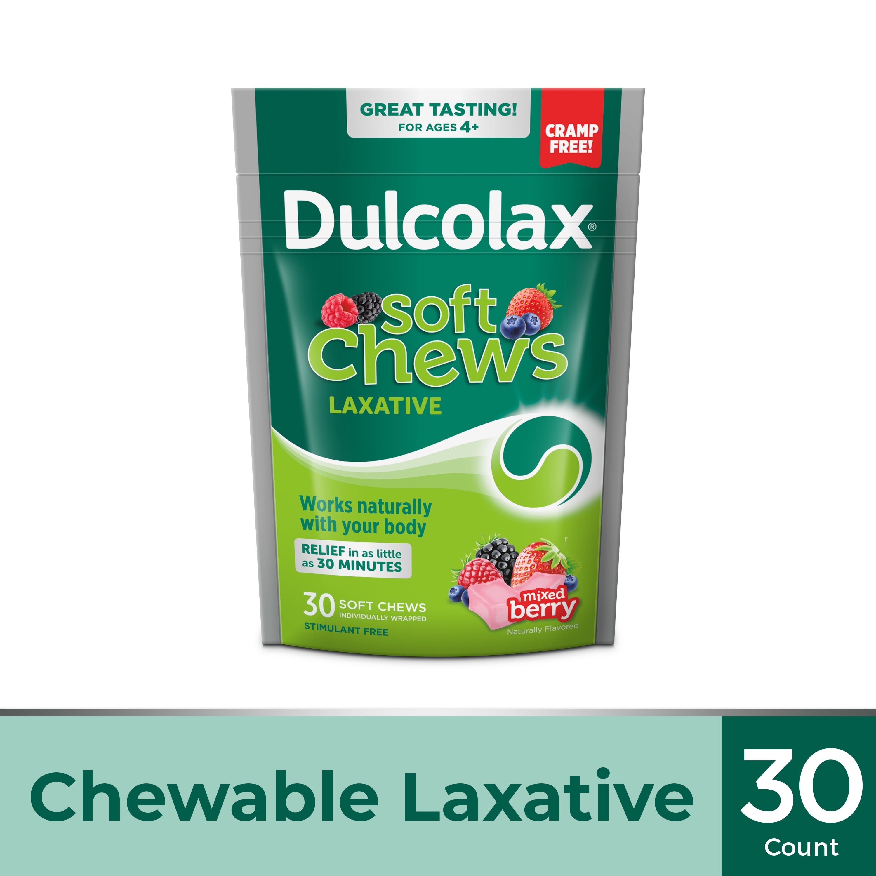 Dulcolax Saline Laxative Soft Chews, Mixed Berry Flavor, 30 Ct. Best ...