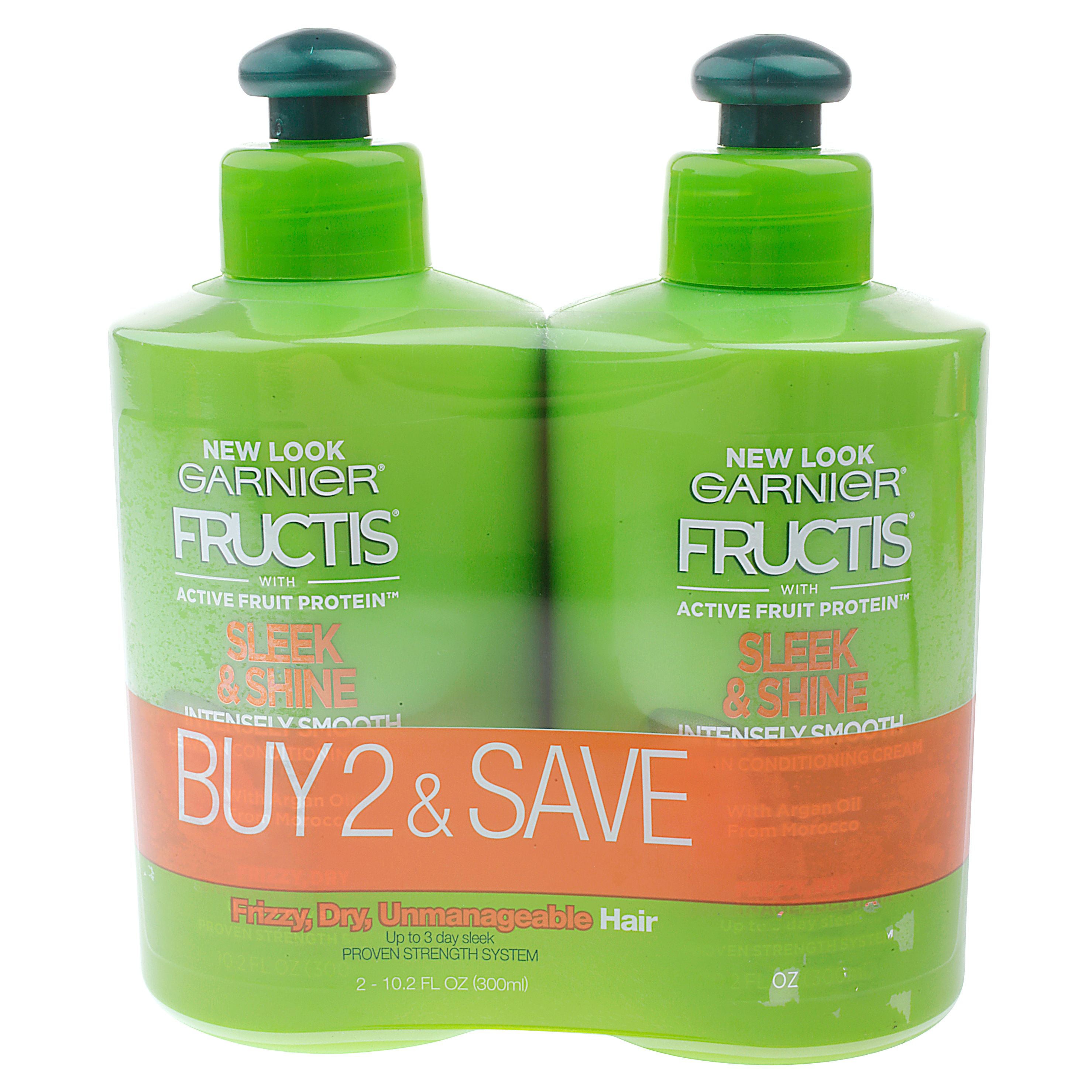 Garnier Fructis Sleek and Shine Leave in Conditioning Cream, 20.4 fl oz ...