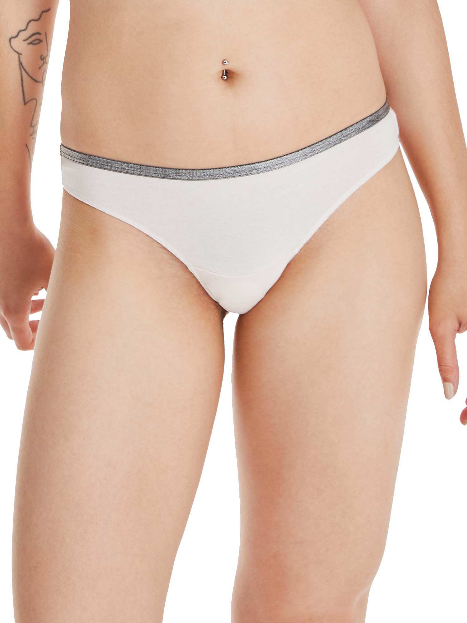  Women's Cool Comfort Cotton Stretch Thong Underwear