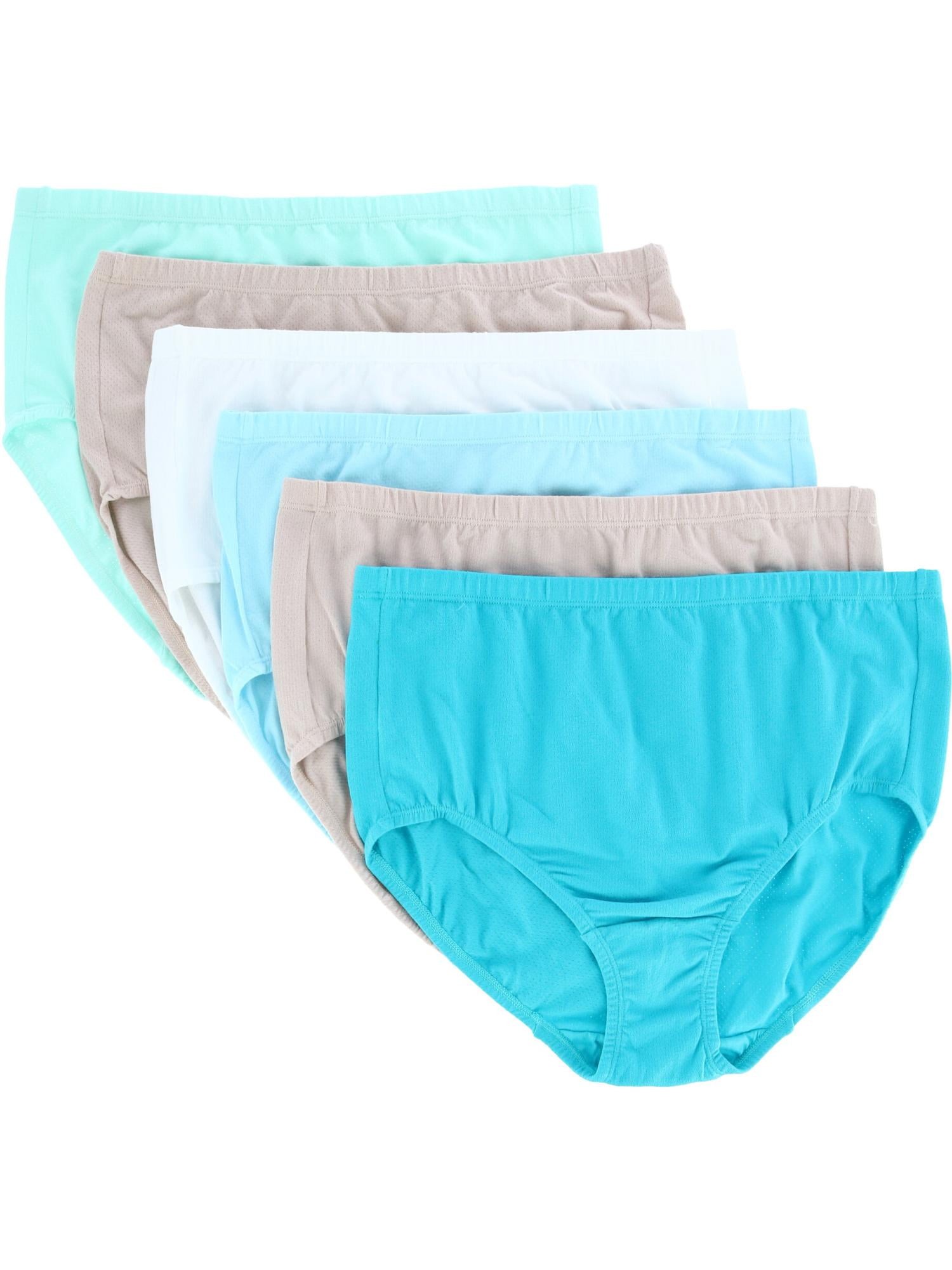 Fit For Me By Fruit Of The Loom Women's Plus Size 6pk 360 Stretch Comfort  Cotton Briefs - Colors May Vary 9 : Target