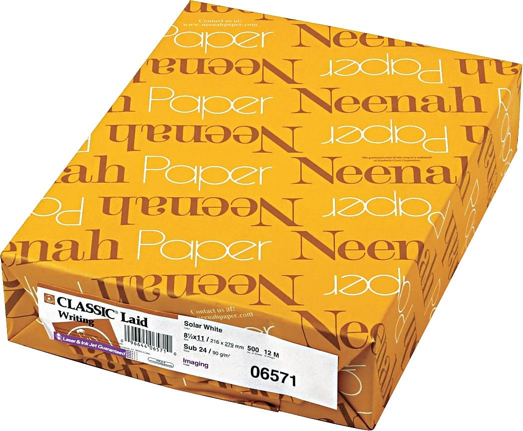 Neenah 80lb Classic Crest Cardstock 8.5x11 250/pkg-solar White