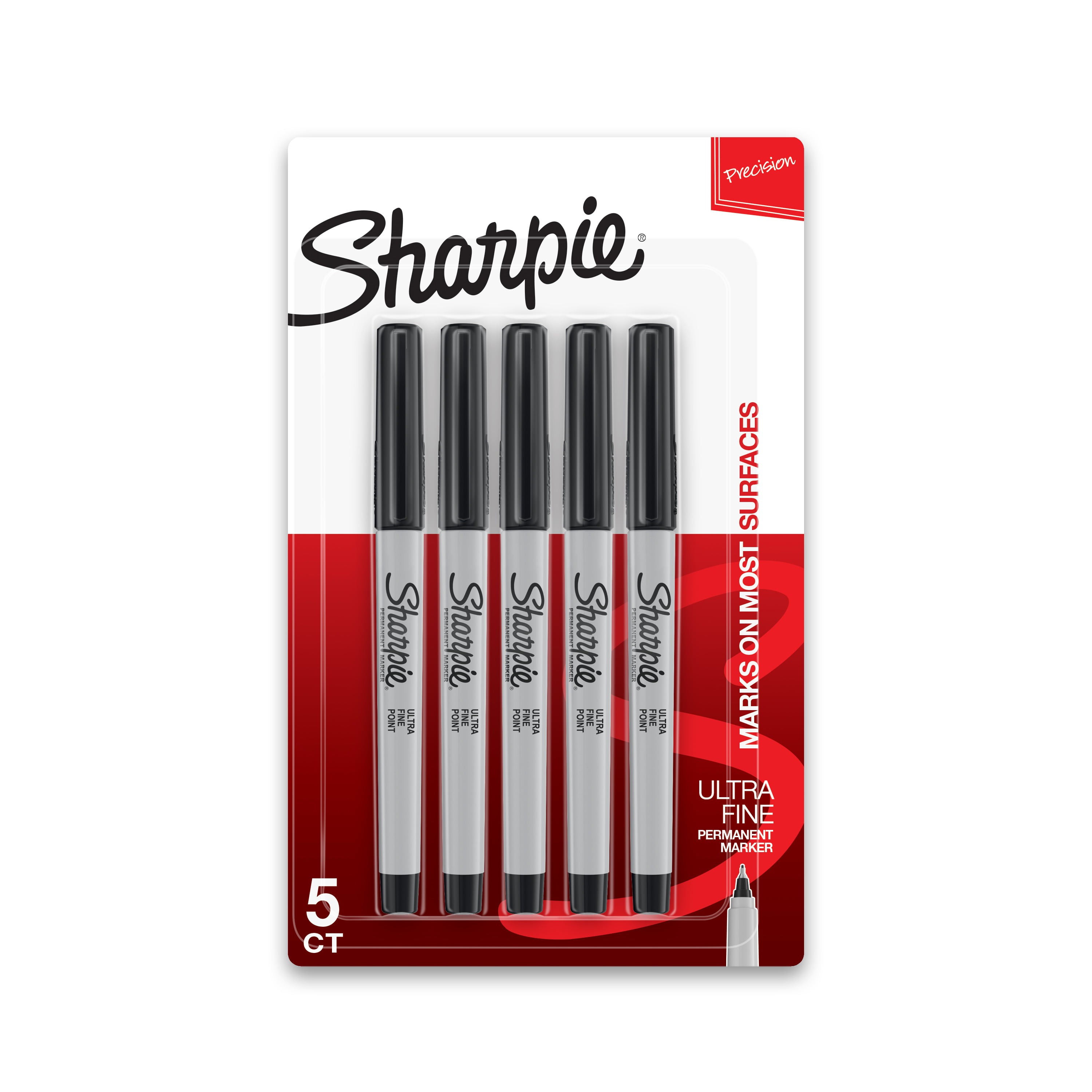 Sharpie Permanent Markers, Ultra Fine Point, Black, 5 Count Best Deals