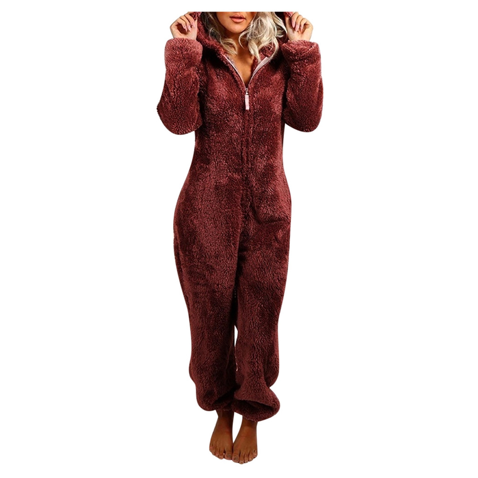 Oxodoi Sales Clearance Women's Plus Size Fleece Pyjamas,Fluffy