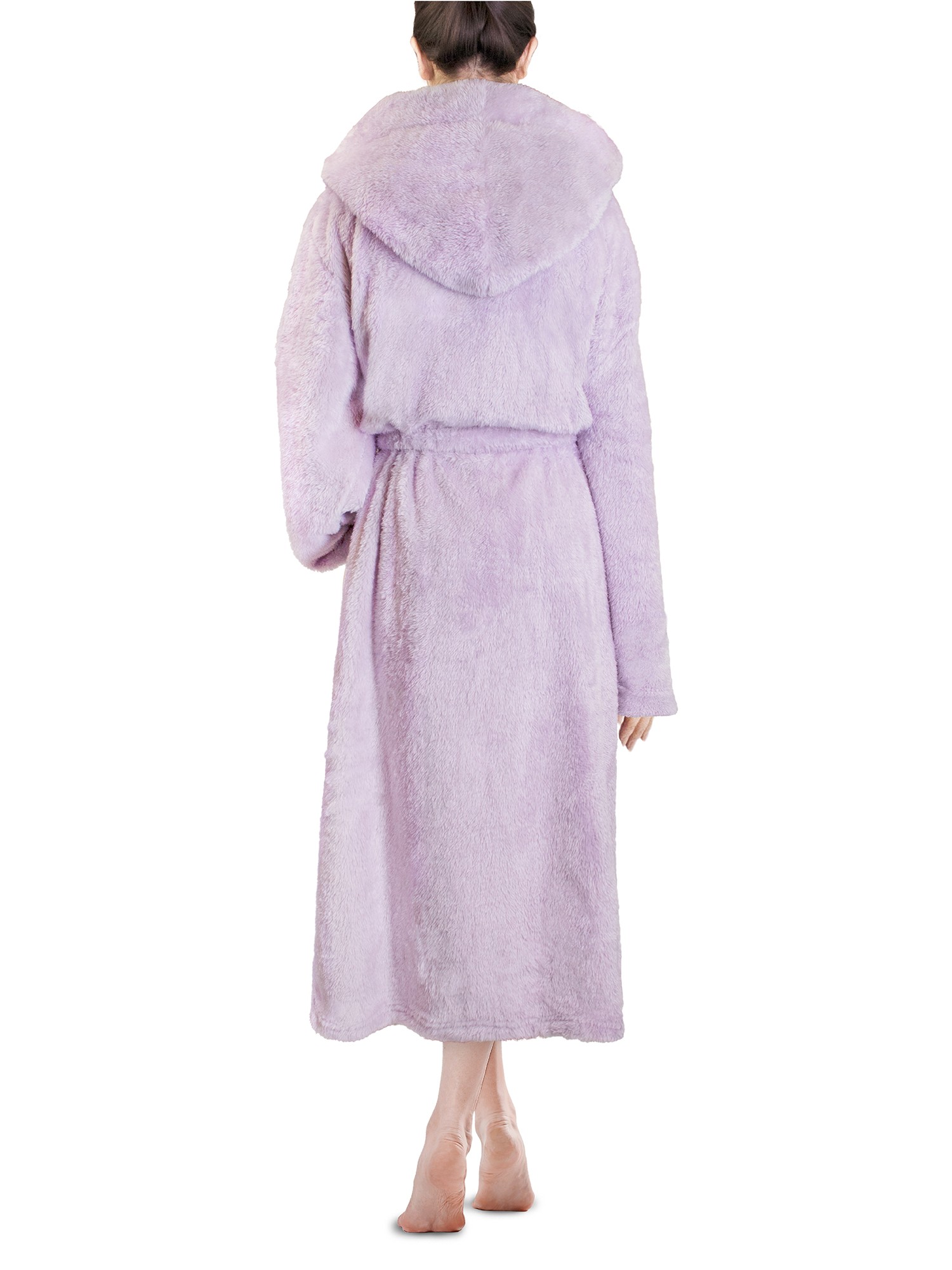 Mejores ofertas e historial de precios de PAVILIA Women Hooded Plush Soft  Robe, Fluffy Warm Fleece Sherpa Shaggy Bathrobe (L/XL, Light Pink) en