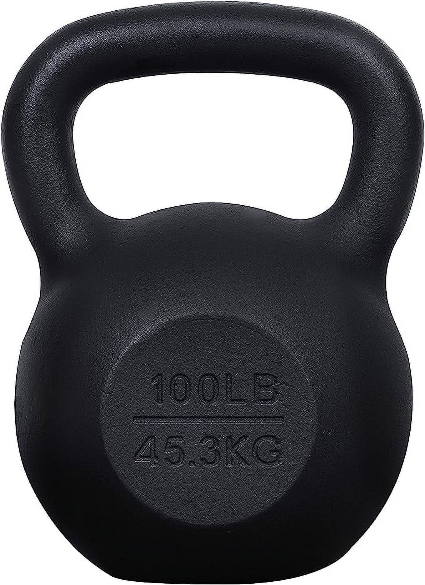 Athletic Works 20lb Kettlebell, Casting Iron, Durable Hammertone Finish,  Black 