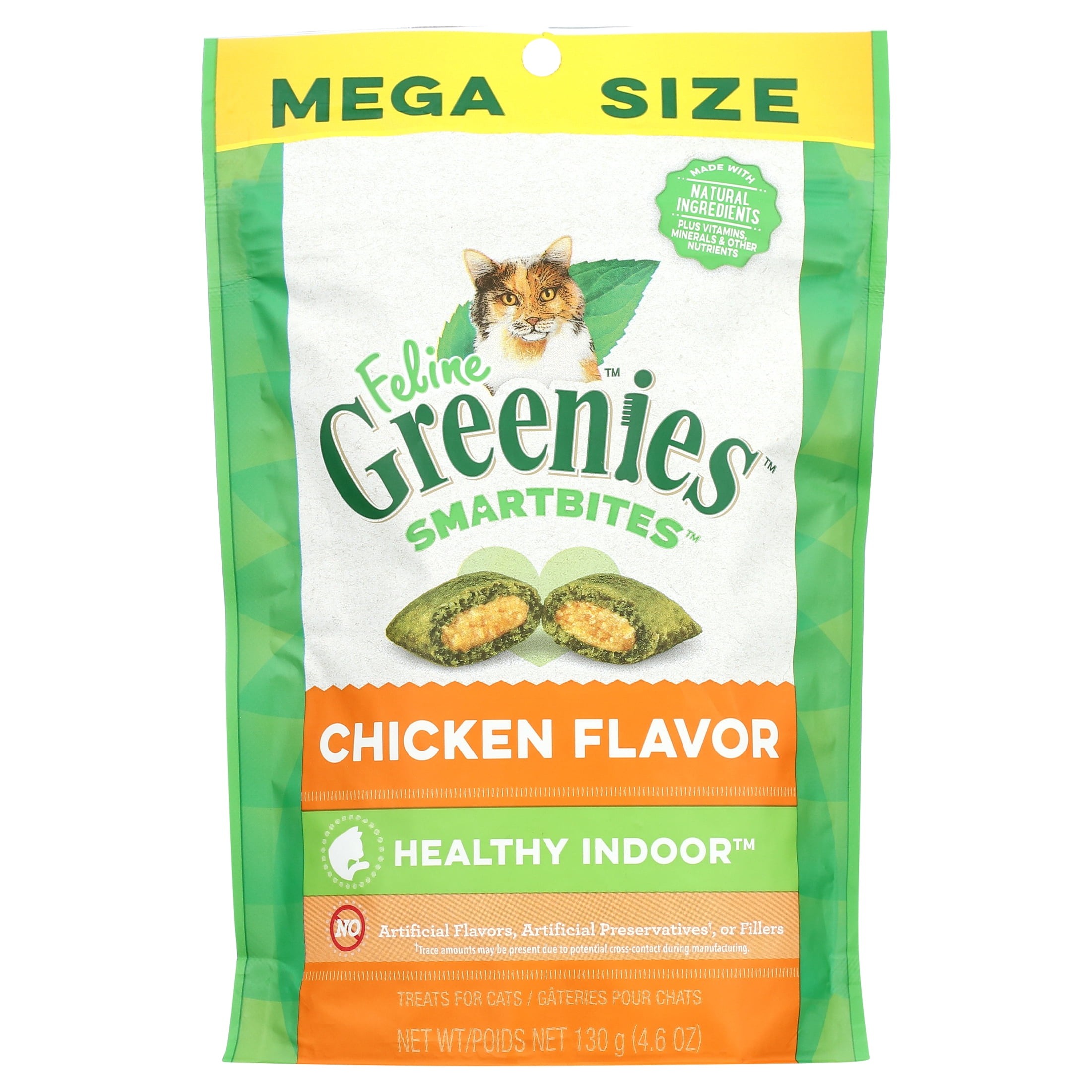 Picture of FELINE GREENIES SMARTBITES Hairball Control Chicken Flavor Treats for ...