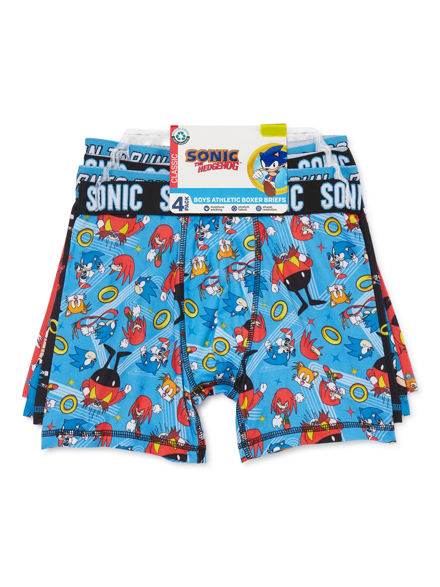 Mejores ofertas e historial de precios de SEGA Sonic the Hedgehog Boys  Boxer Brief Underwear, 4-Pack, Sizes 4-12 en