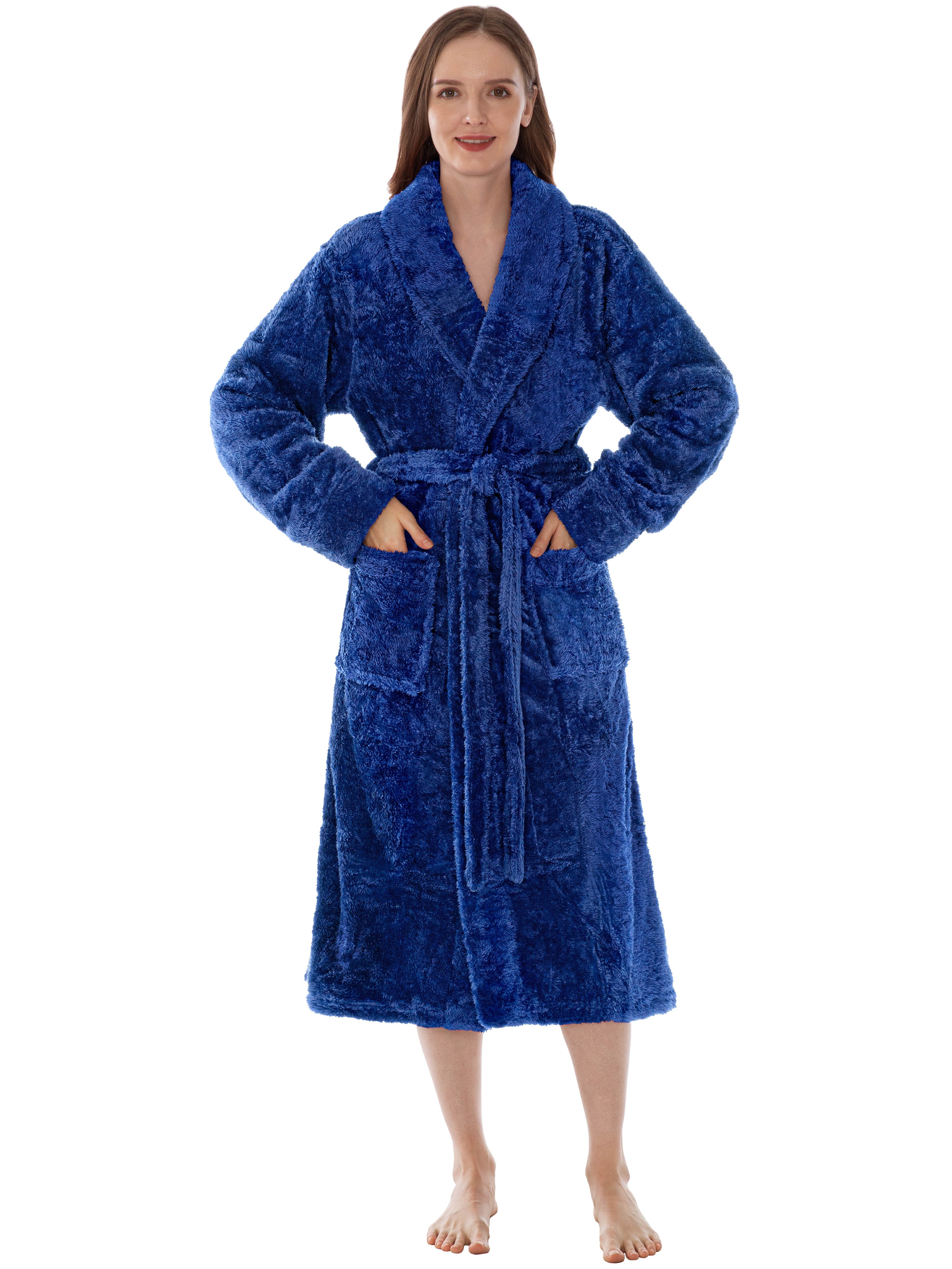 PAVILIA Premium Womens Plush Soft Robe Fluffy, Warm, Fleece Sherpa ...