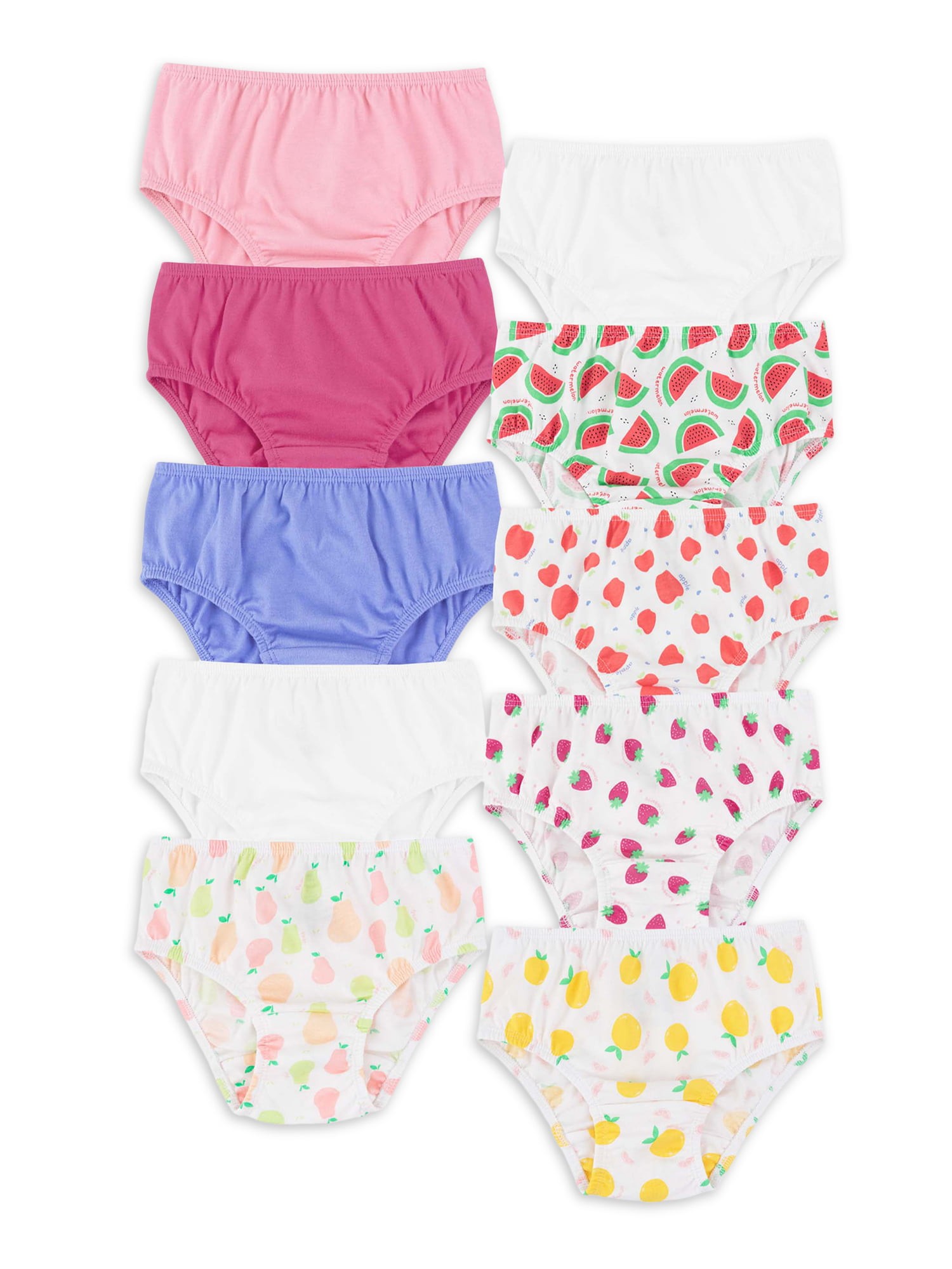 Hanes Toddler Girl Hipster Panty, 6 Pack, Sizes 2T-5T 