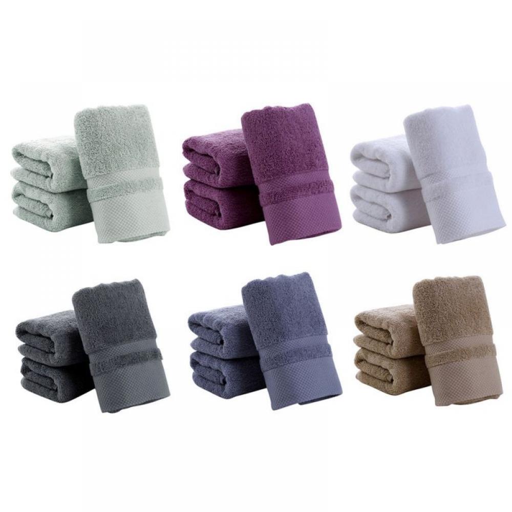 FRESHFOLDS Gray Solid 100% Cotton Textured Bath Towel (Set of 4