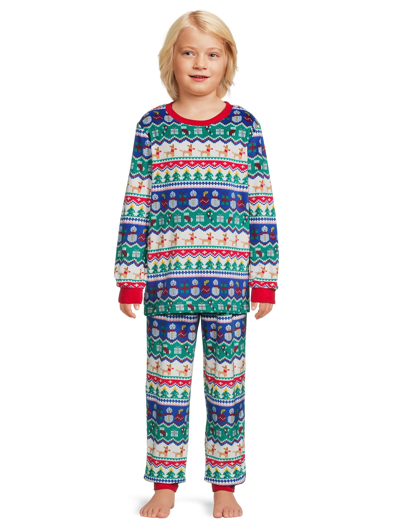 Jolly Jammies Women's Holiday Fair Isle Top and Pants Pajama Set, 2-Piece,  Sizes S-3X 