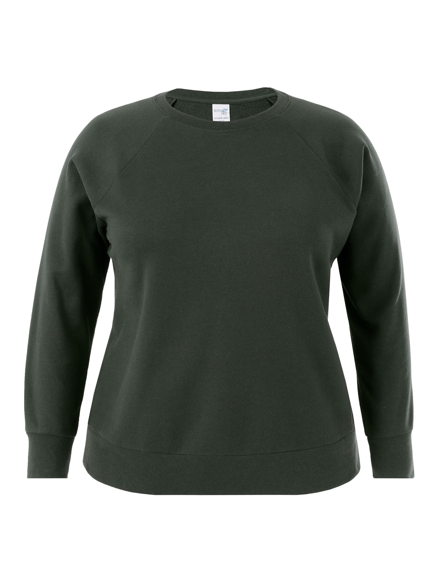 Terra & Sky Women's Plus Size Fleece Sweatshirt, Sizes 0X-4X