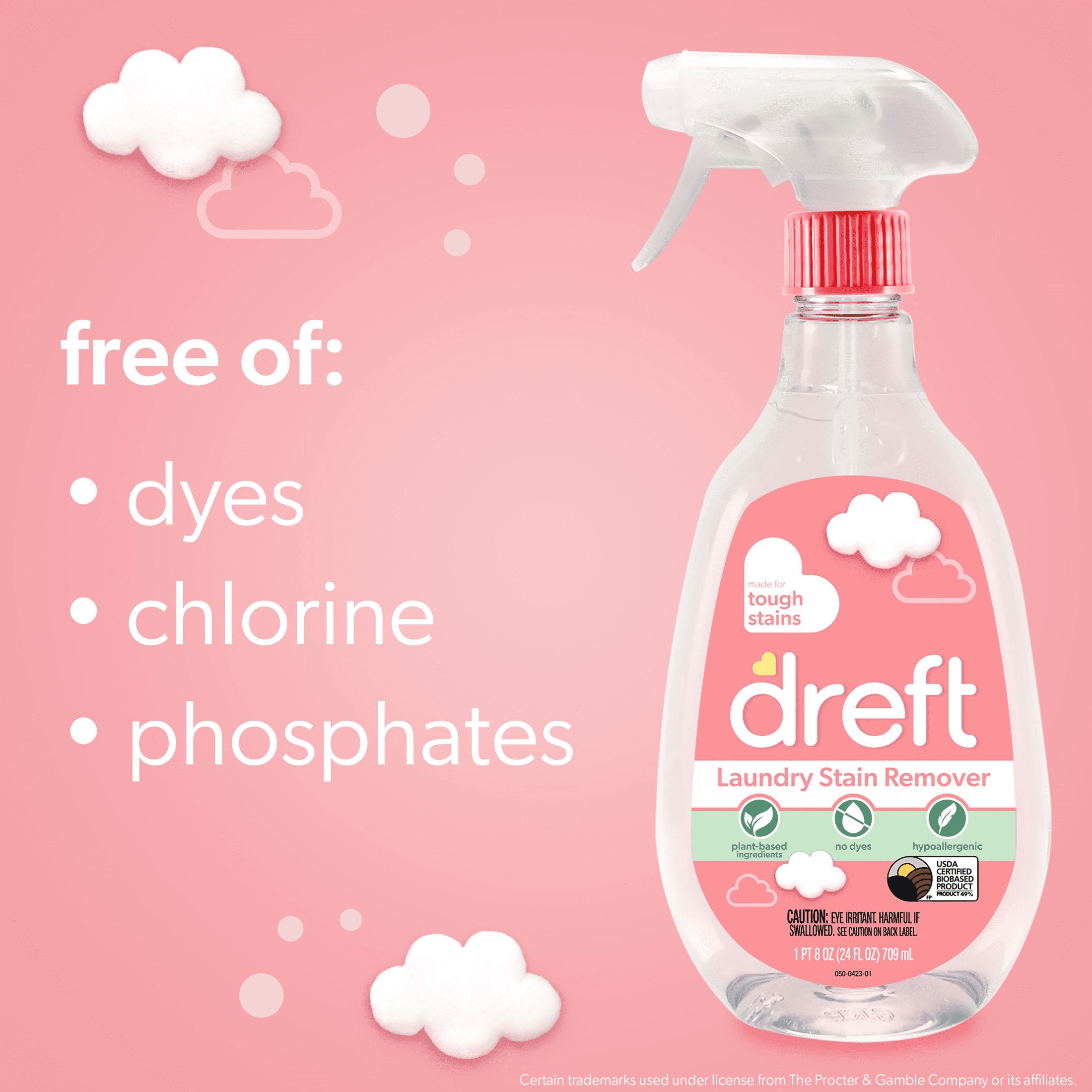 Dreft PlantBased Spray and Wash Laundry Baby Stain Remover, 24 oz Best