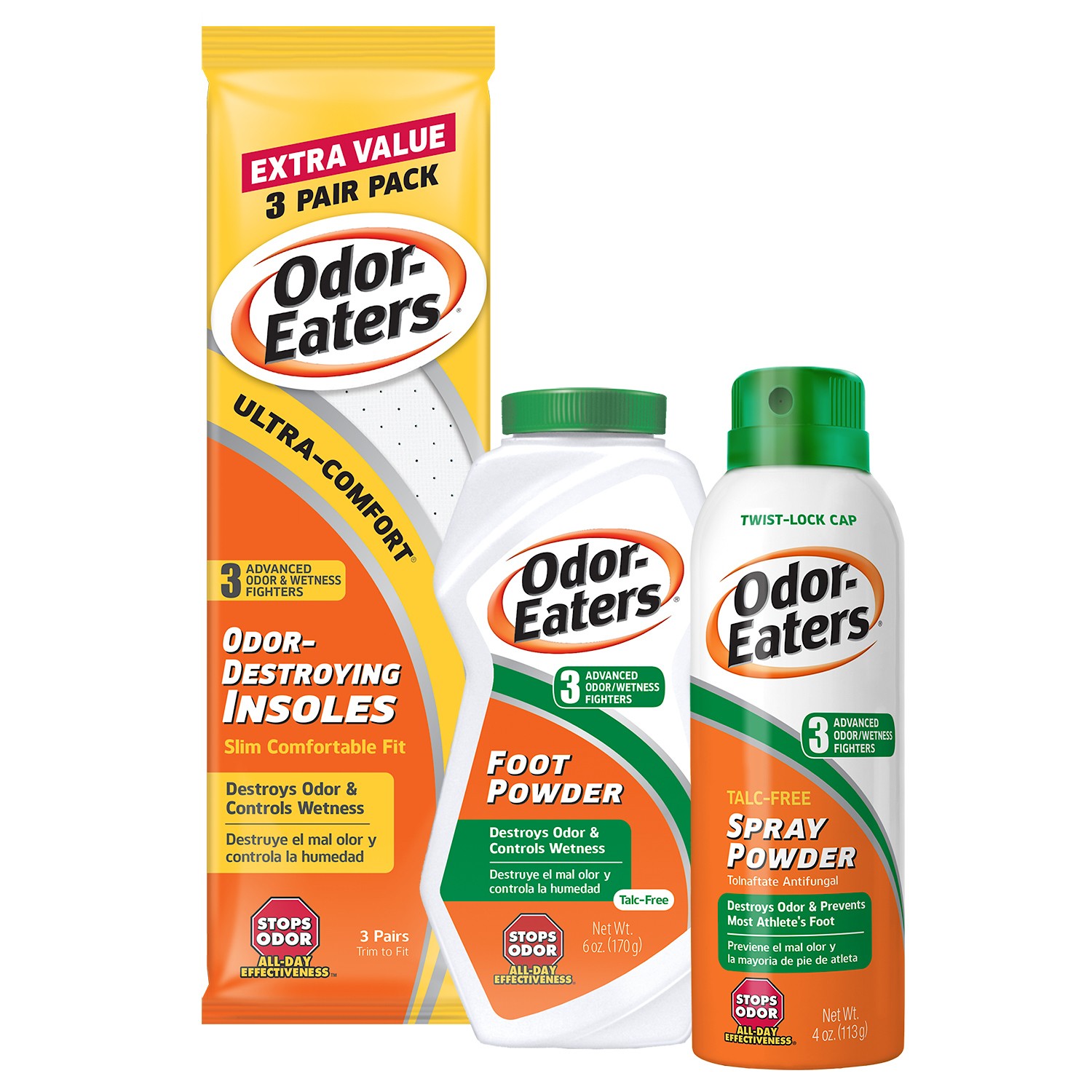 OdorEaters Foot Spray Powder Deodorant, Odor Control, & Sweat