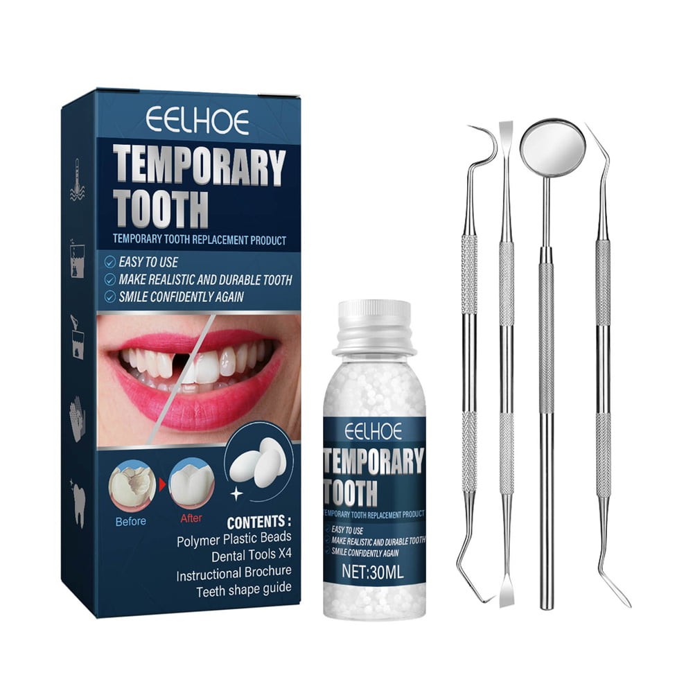 Fake Tooth Repair Kit-Thermal Beads for Filling Fix The Missing and Broken  Tooth or Adhesive The Denture Fake Teeth
