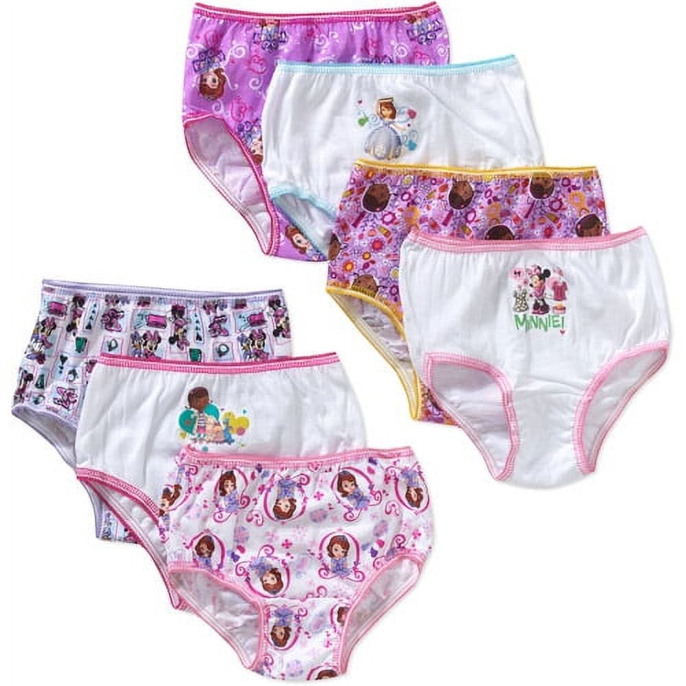 Disney Little Girls Princess 7 Pack Underwear, Multi, 4T 