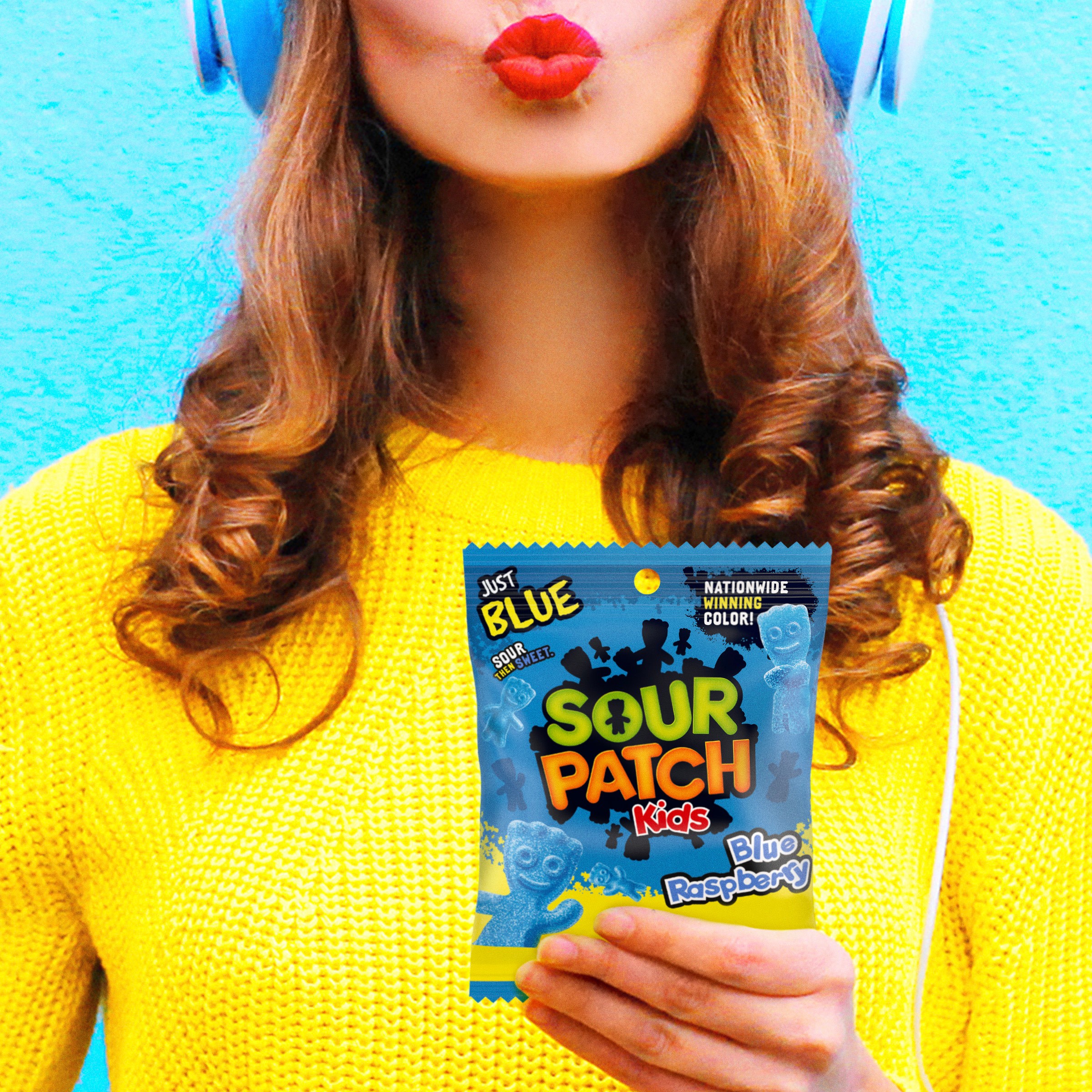 SOUR PATCH KIDS Blue Raspberry Soft & Chewy Candy, 3.6 oz 