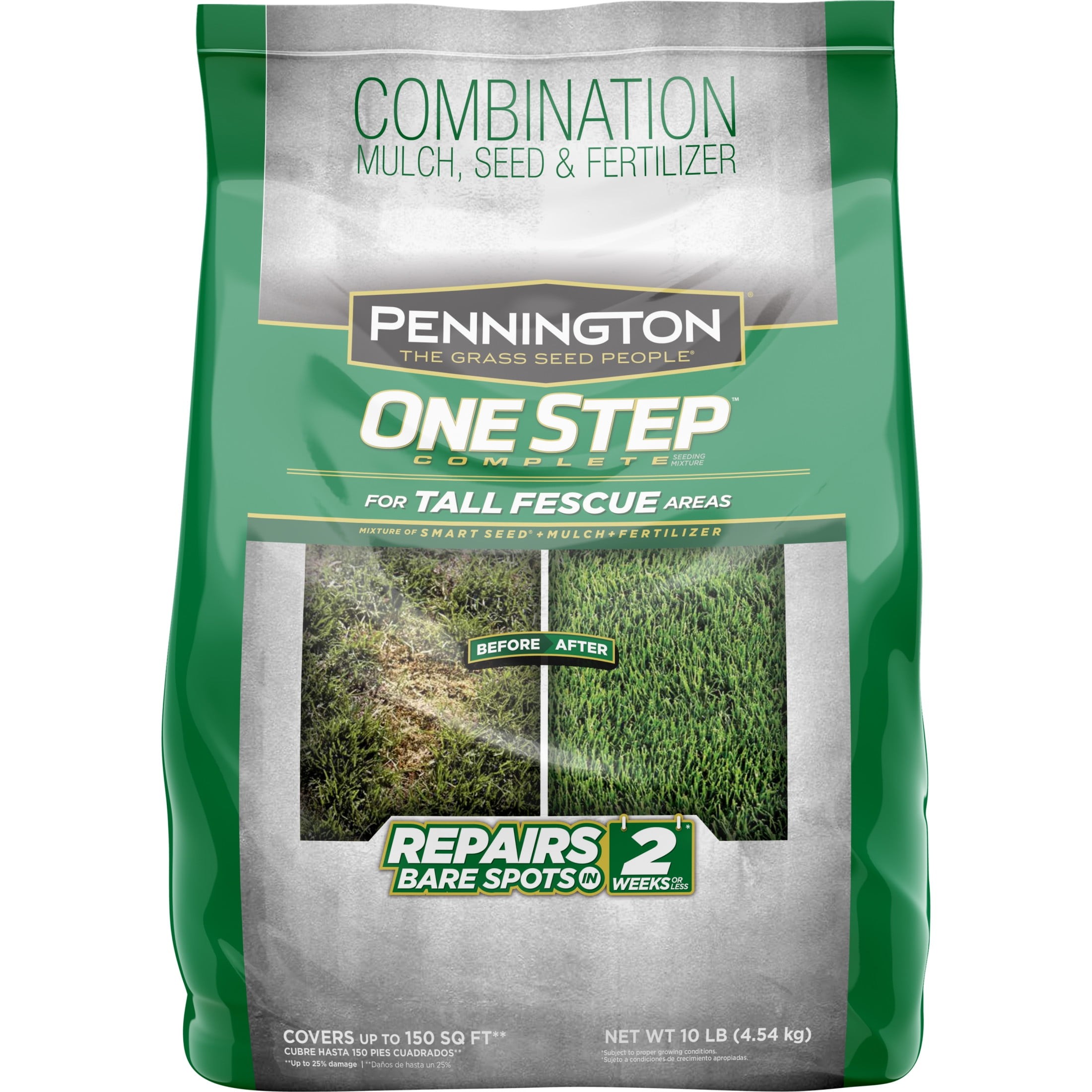 One Step Mix Pennington One Step Complete Tall Fescue Patch and Repair Grass Seed ...