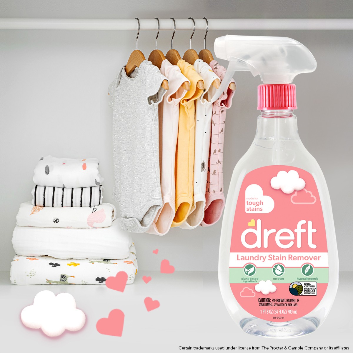 Dreft PlantBased Spray and Wash Laundry Baby Stain Remover, 24 oz Best