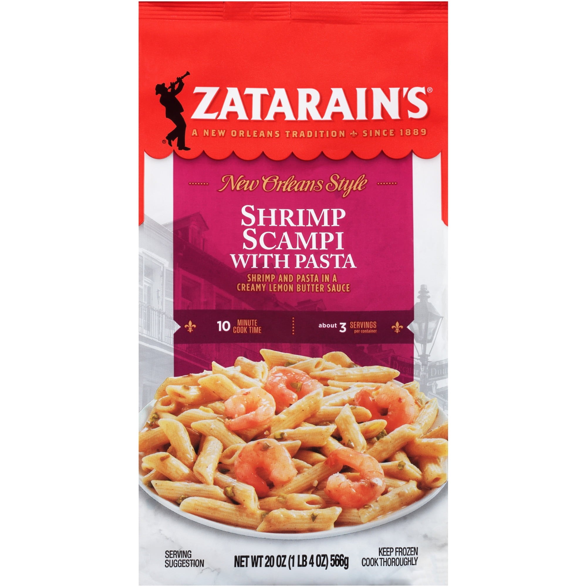 Zatarain's Frozen Meal - Blackened Chicken Alfredo, 40 oz Packaged Meals