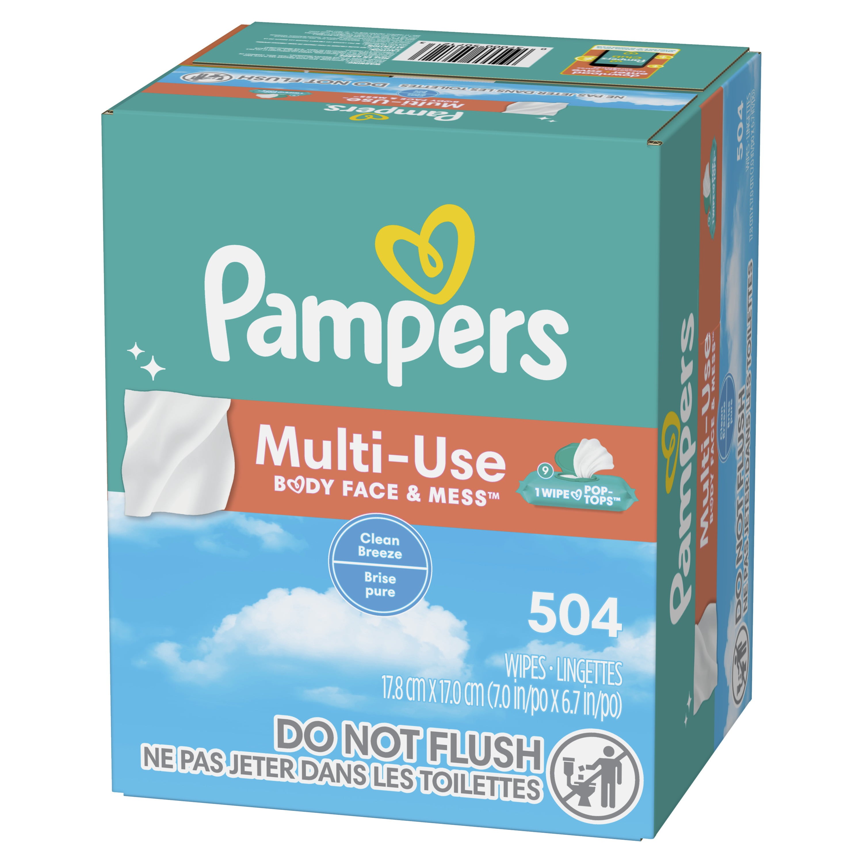 Pampers Multi-Use Baby Wipes 9X Flip-Top Packs 504ct (Select for More