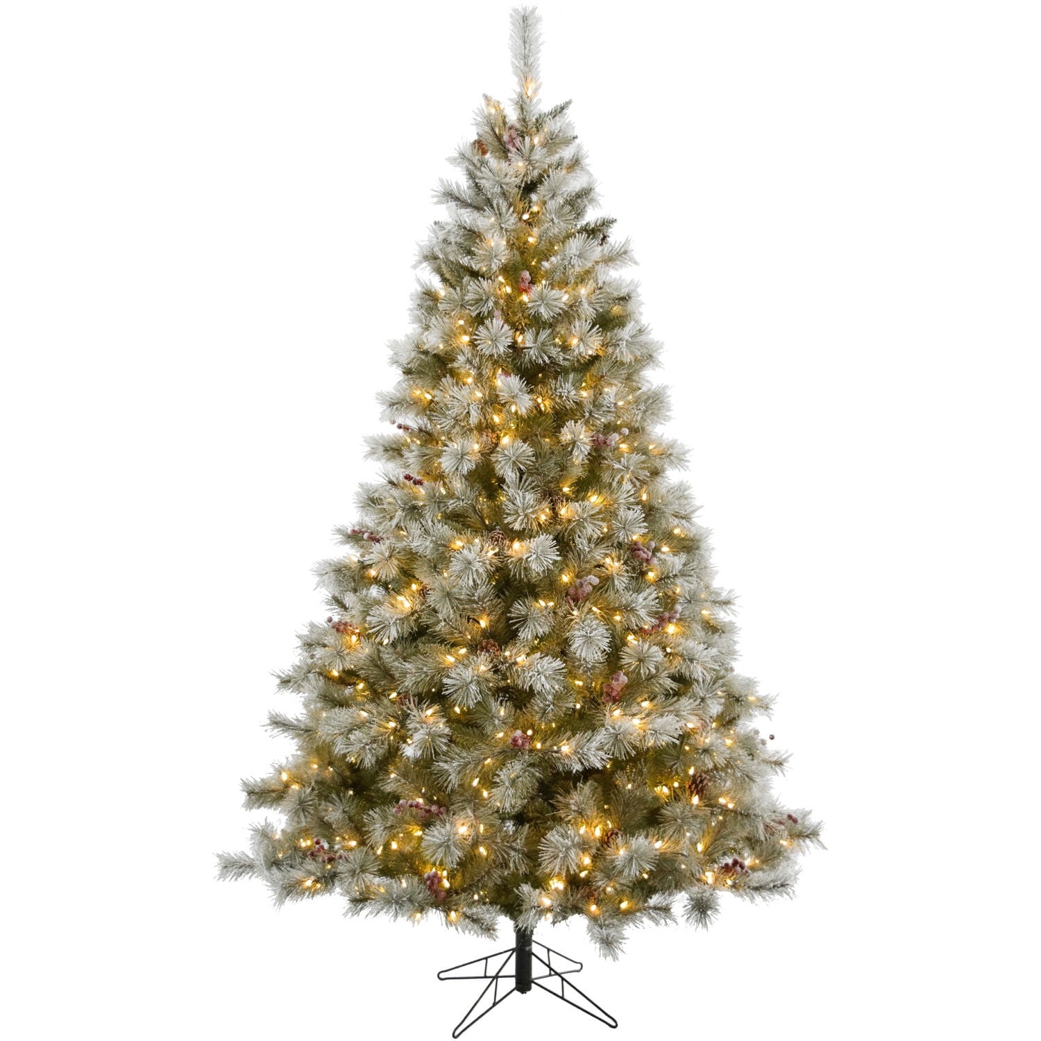 Fraser Hill Farm Clear Prelit LED Assorted Colors Pine Christmas Tree